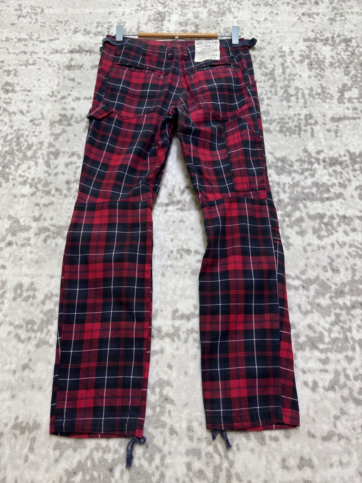 Japanese Brand Vintage Redark “LUS CHI ATRACT” Punk Tartan Plaid Pants Size US 27 - 2 Thumbnail