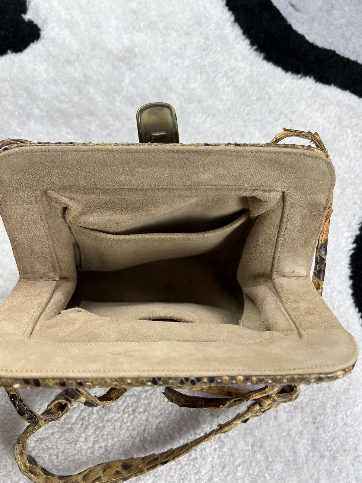 Leather Retro Vintage Antique Leather Snake Italy Shoulder Bag Size ONE SIZE - 7 Thumbnail