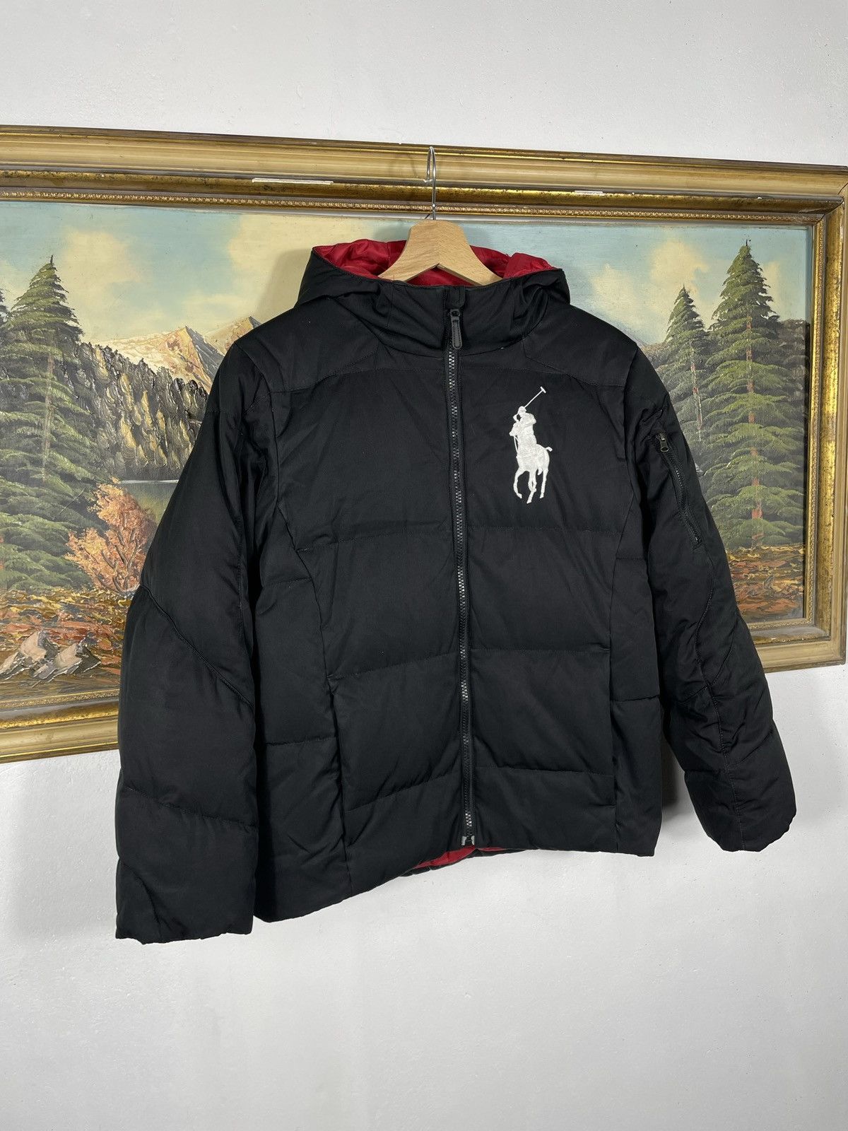 d*i様 00s Polo Ralph Lauren Big Pony Down Polo Ralph Lauren Big Pony Hooded Puffer Down Jacket Coat - Royal
