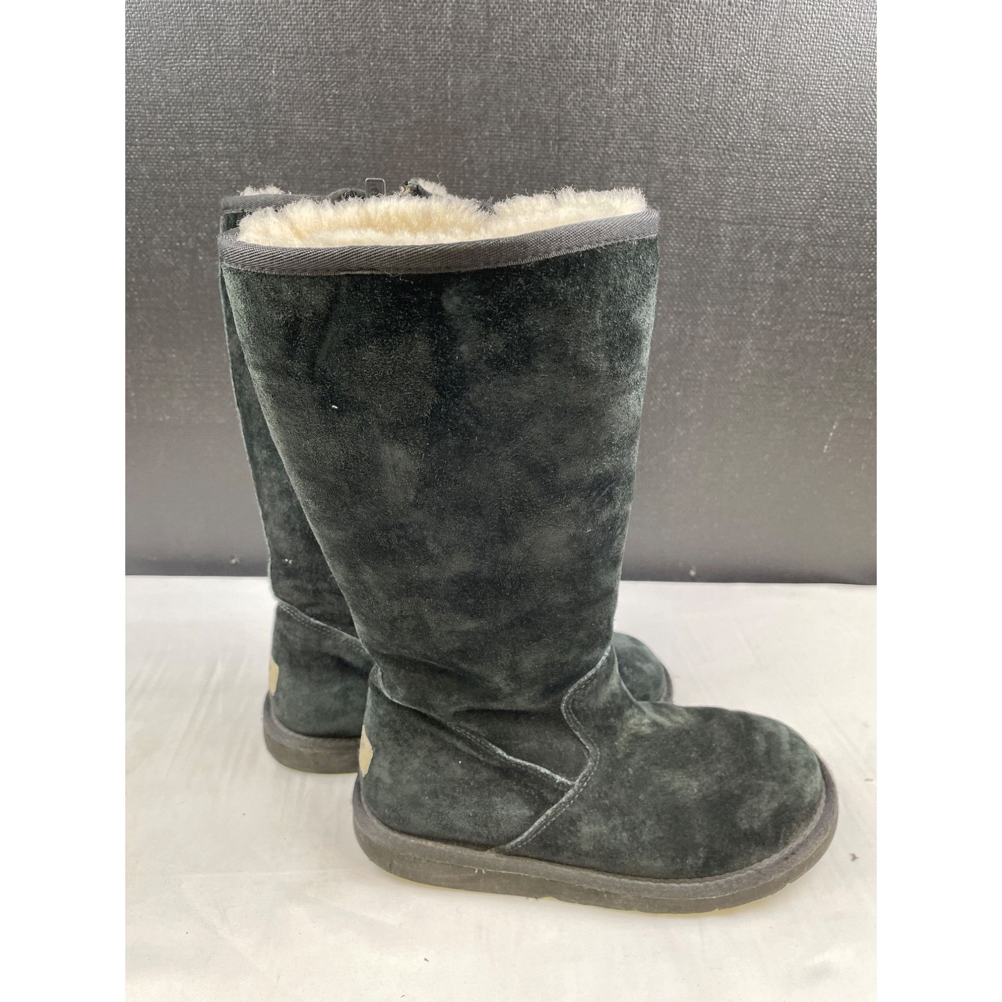 Ugg Ugg Australia Women's Black Suede Leather Tall Boots/Shoes S Size US 6 / IT 36 - 3 Thumbnail