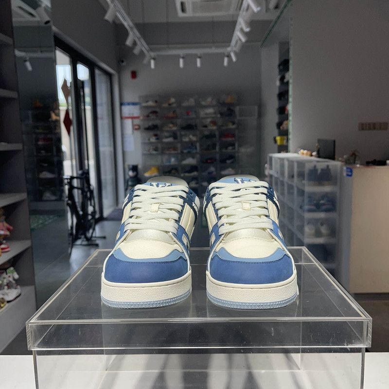 Louis Vuitton Louis Vuitton Blue and White Trainer Sneakers -2508 Size US 9.5 / IT 39.5 - 1 Thumbnail