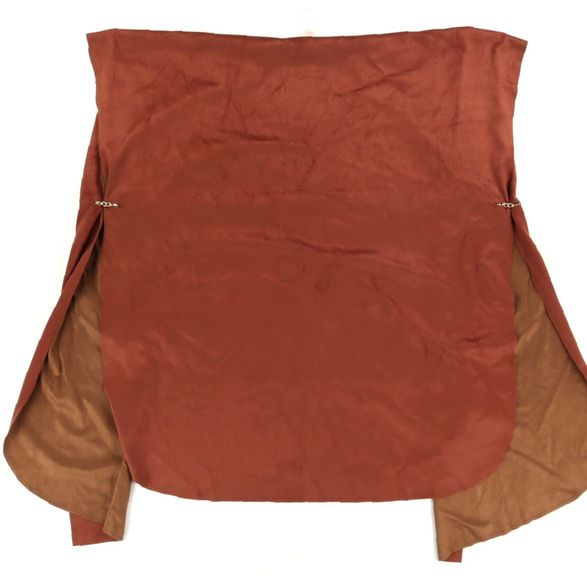 Vintage Chico's Covering Ruana Reversible Faux Suede Solid Sweatshirt Orange Women's OS Size ONE SIZE - 4 Thumbnail