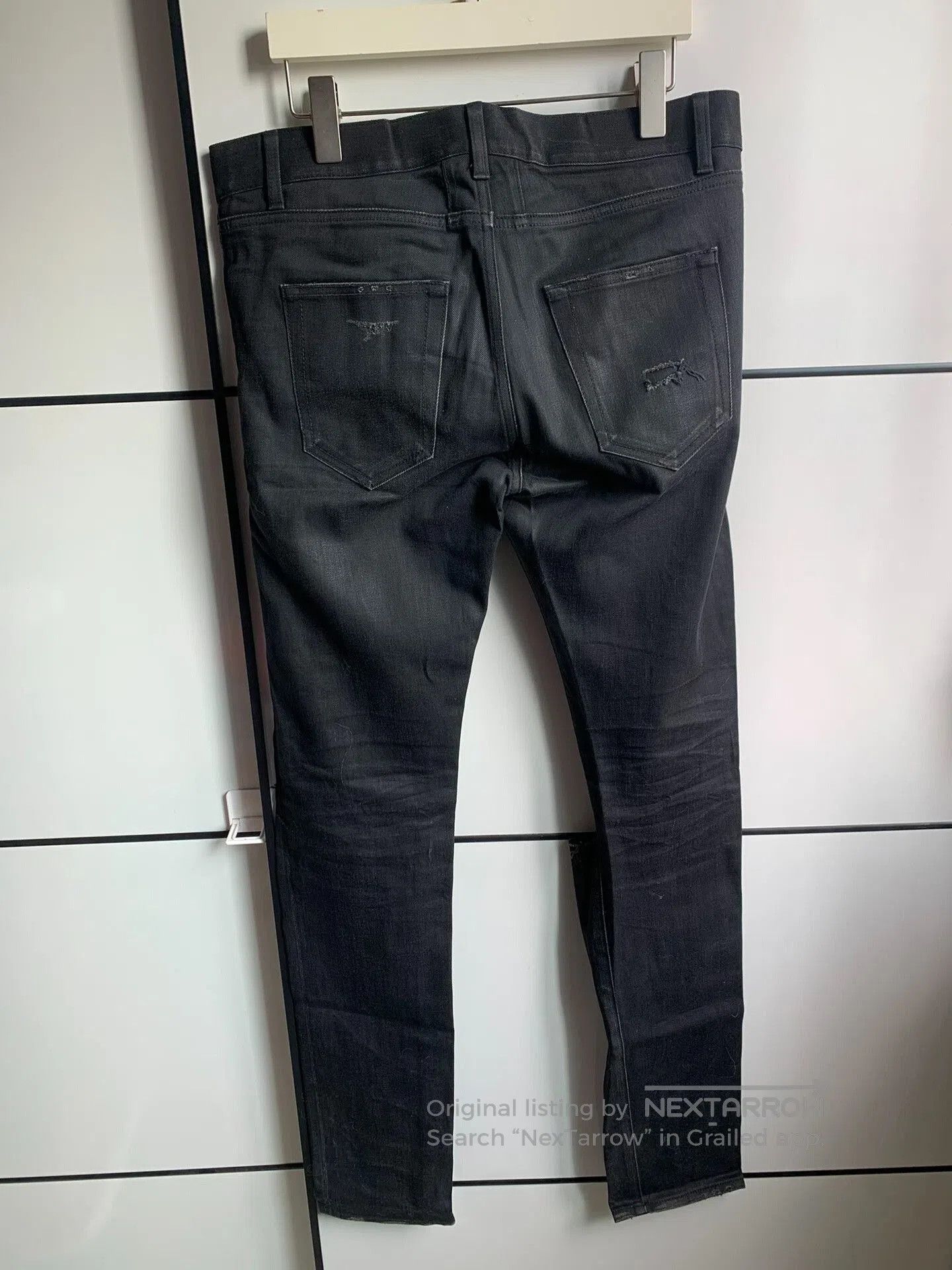 Saint Laurent Paris Saint Laurent Black Distressed Jeans. Size US 32 / EU 48 - 9 Thumbnail