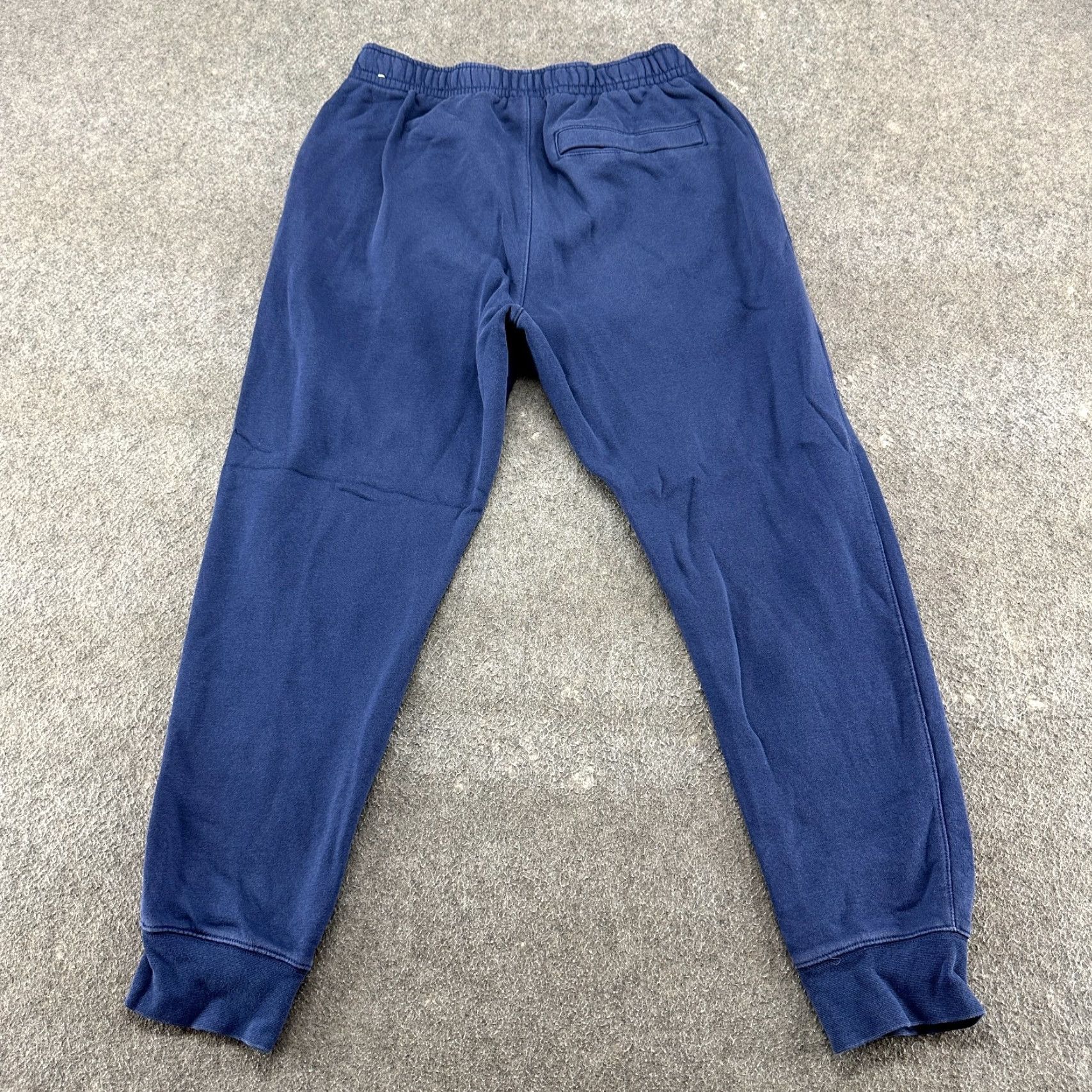 Nike Nike Pants Mens M Blue Navy Jogger Sweat Fleece Swoosh Drawstring Cotton Blend Size US 31 - 6 Thumbnail