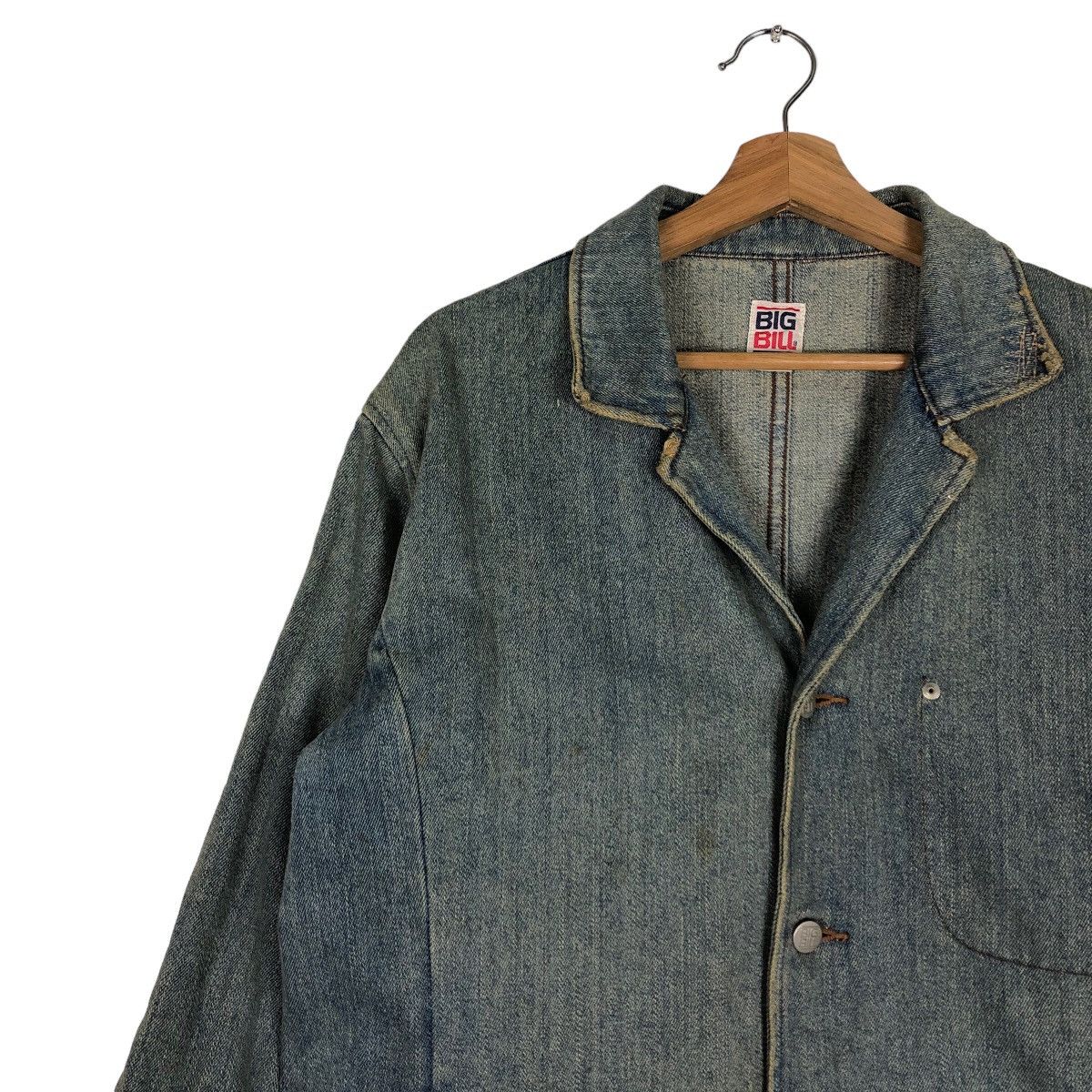 Japanese Brand 🔥Vtg Denim Worker Union Made Big Bill Biker Detroit Pocket Size US M / EU 48-50 / 2 - 7 Thumbnail