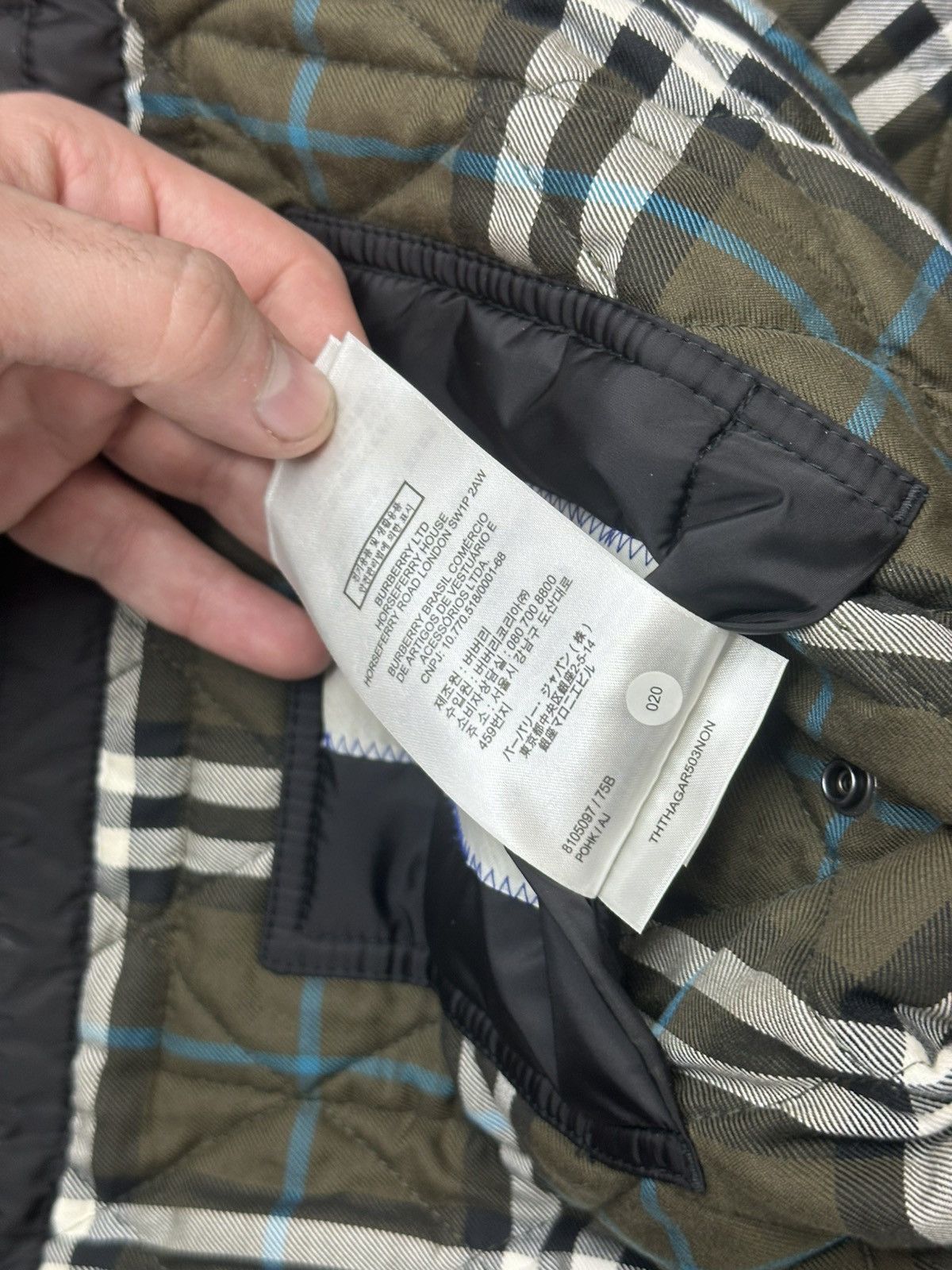 Burberry Burberry Quilted Jacket - Green Plaid Print Size US L / EU 52-54 / 3 - 7 Thumbnail