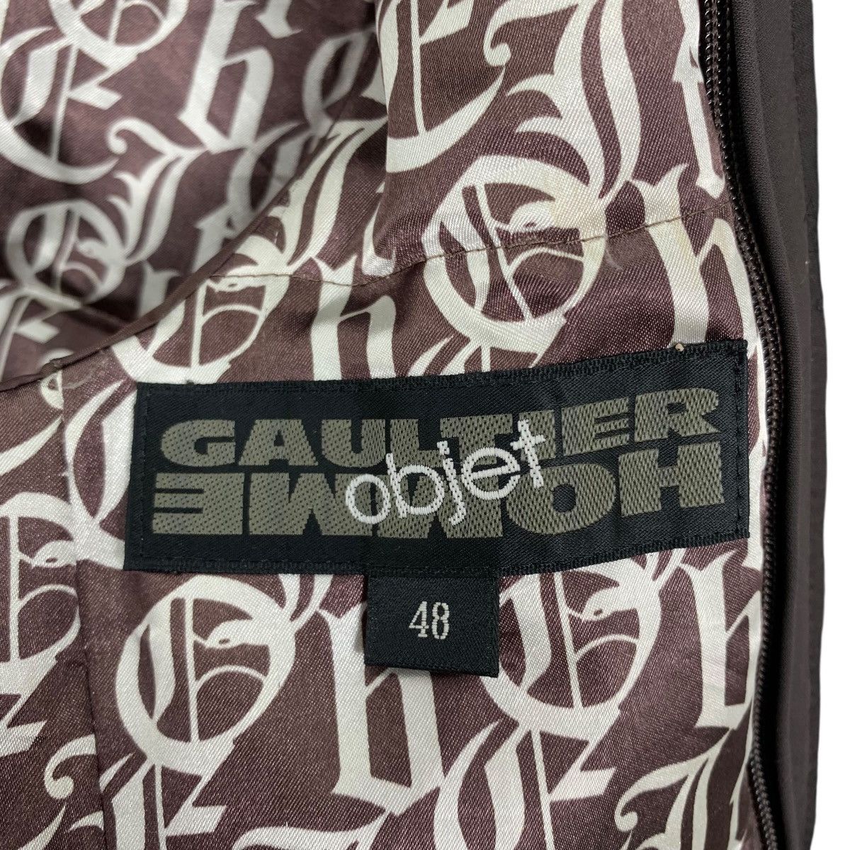 Gaultier Homme Objet Vintage GAULTIER HOMME OBJET Overprint Jpg Jean HoodedJacket Size US L / EU 52-54 / 3 - 6 Thumbnail