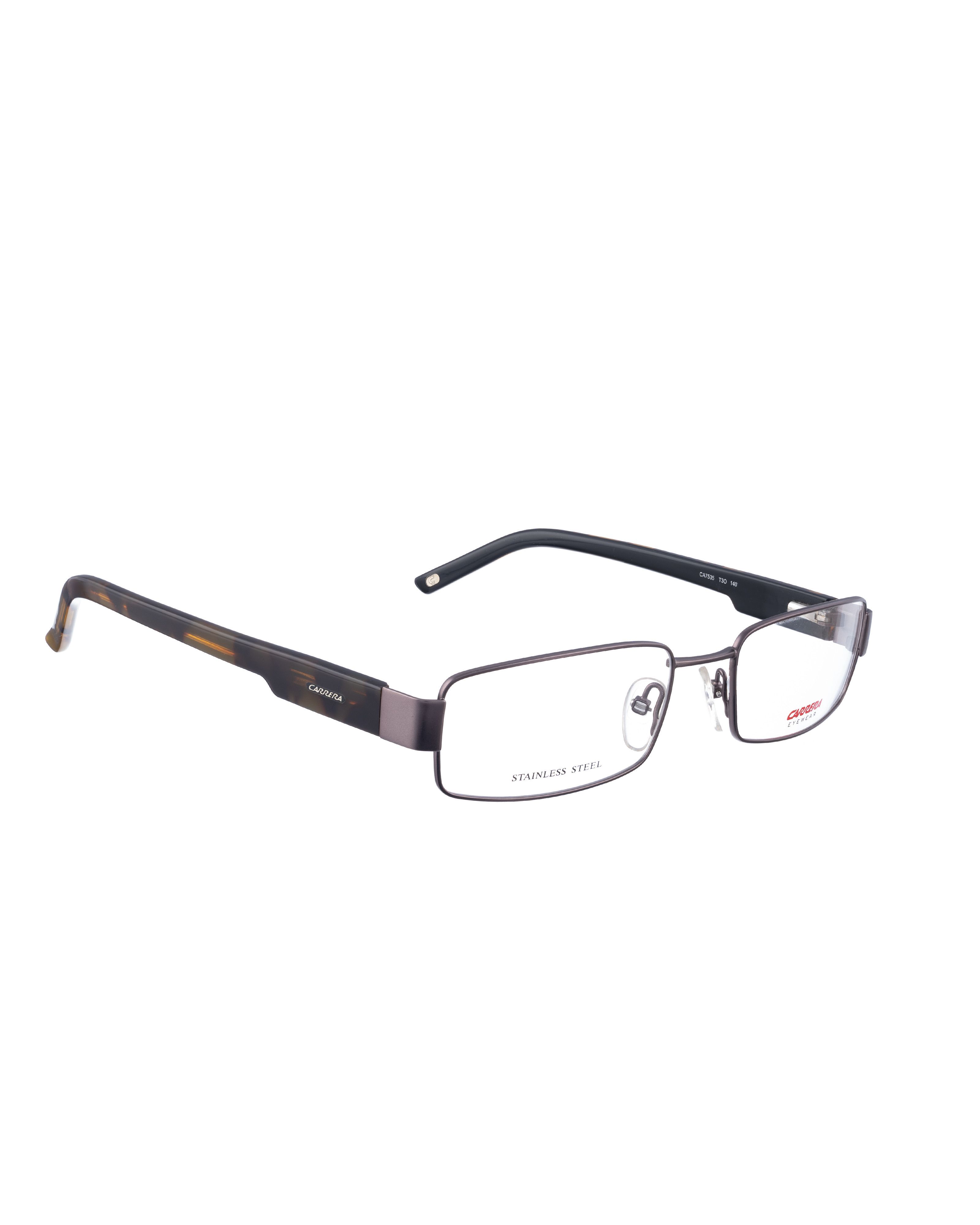 Carrera Carrera 00s Rectangular Dark Silver Glasses with Havana Size ONE SIZE - 2 Thumbnail