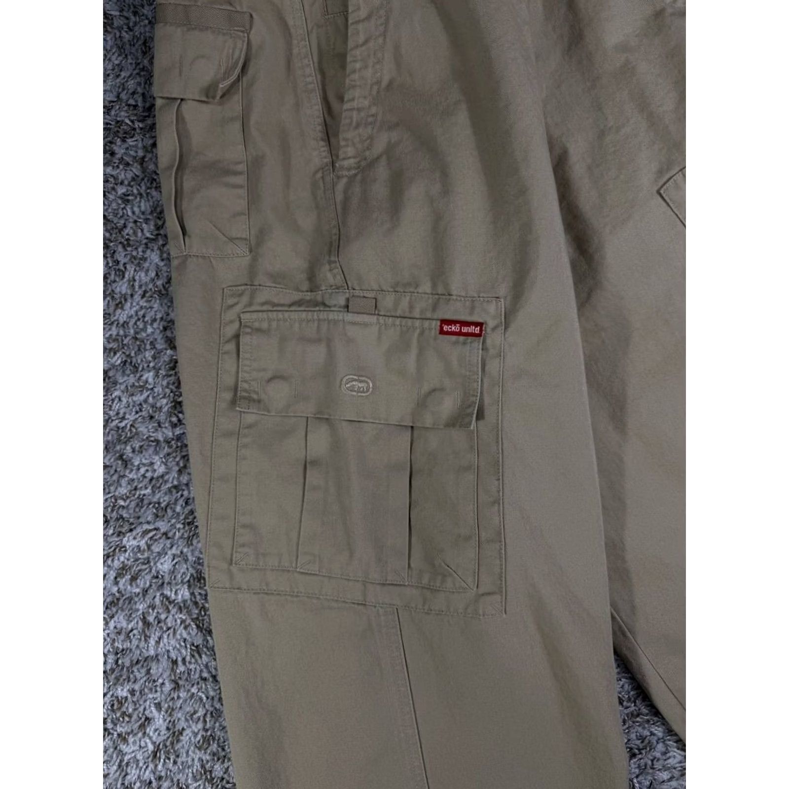 Ecko Unltd. VINTAGE Ecko Unltd Camden Cargo Pants Baggy Y2K Hip Hop Skate Khaki Utility Sz 36 Size US 36 / EU 52 - 5 Thumbnail