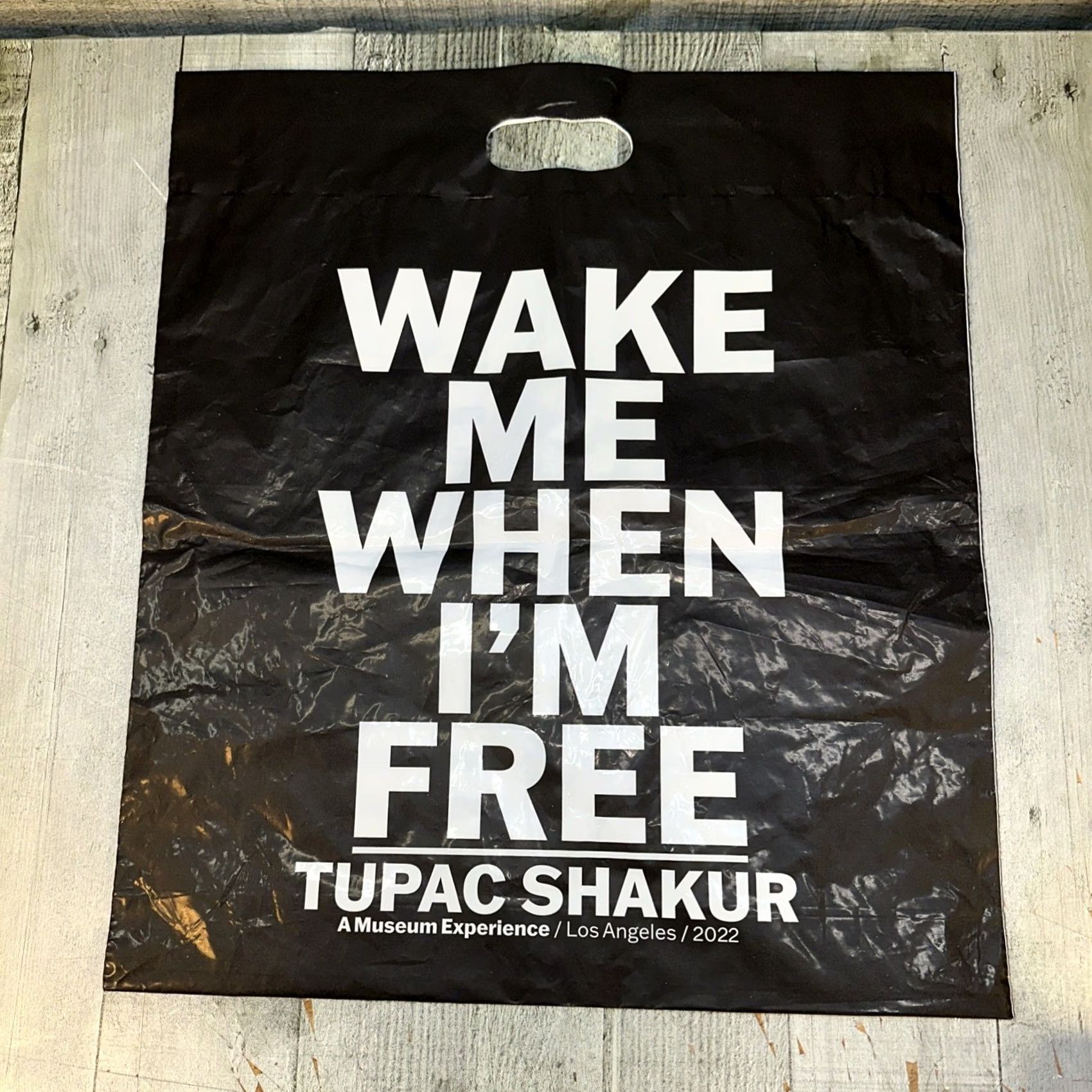 Augusta Sportswear 2Pac Wake Me When I’m Free Tote Bag Womens One Size Black Cotton Tote Augusta Sportswear Size ONE SIZE - 4 Thumbnail