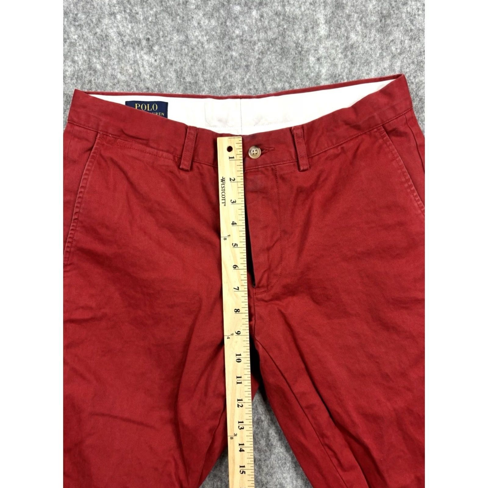 Polo Ralph Lauren Polo Ralph Lauren Pants Men Chino Flat Front Twill Red 32x30 Casual Straight Pink Color Solid Cotton Spandex Size US XS / EU 42 / 0 - 4 Thumbnail