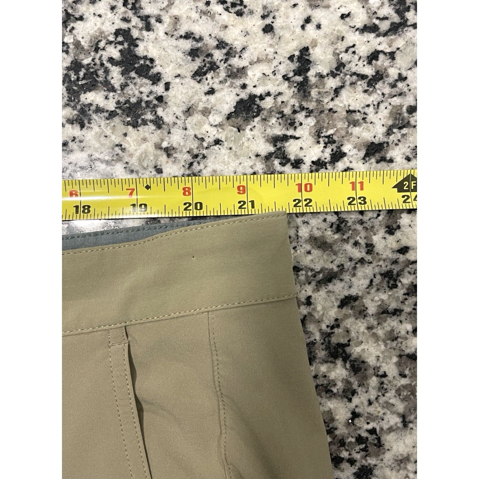 Vintage Free Fly Shorts Mens 42 Khaki Hybrid II Performance 9" Stretch Chinos Size US 42 / EU 58 - 3 Thumbnail