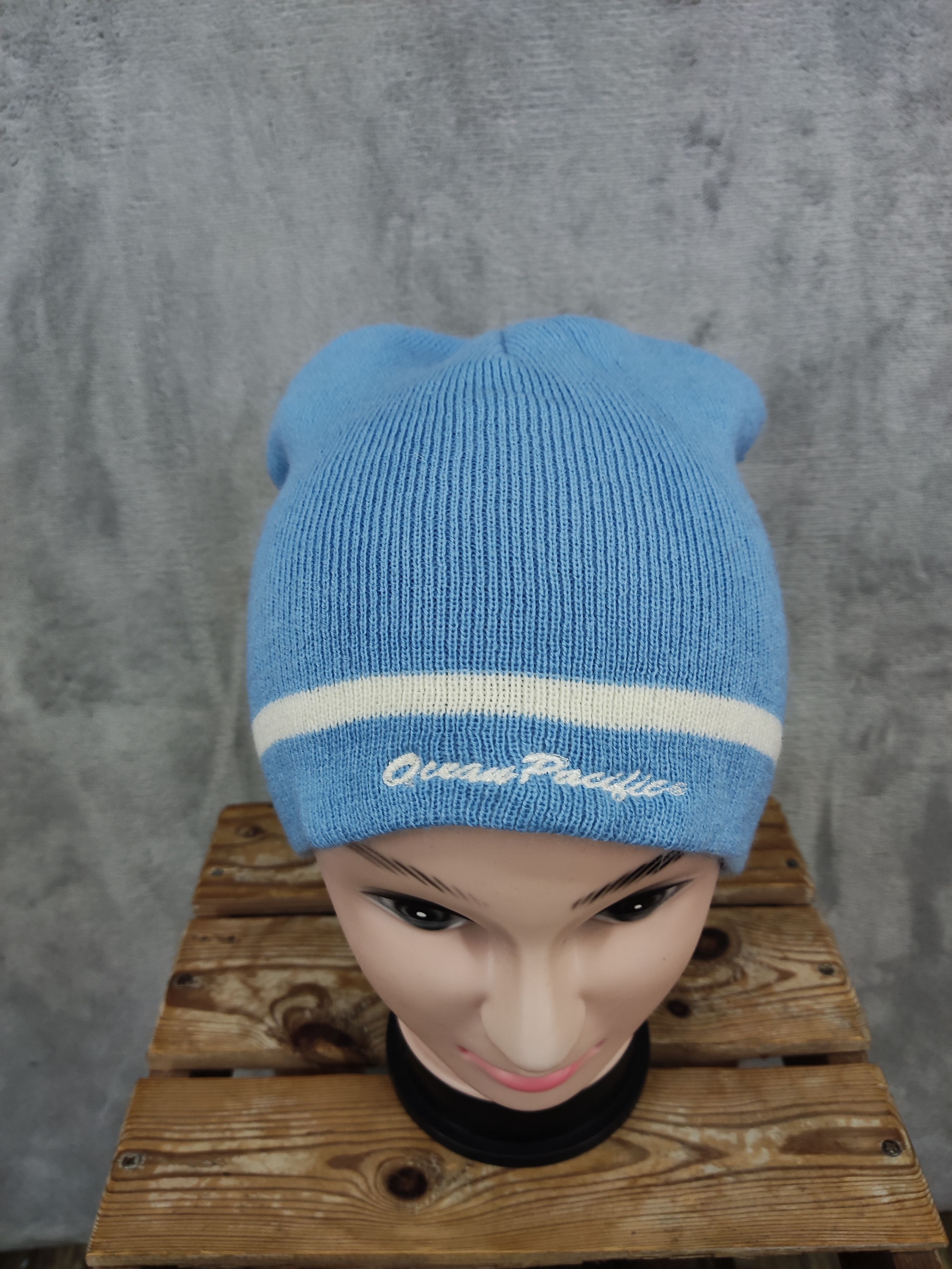 Ocean Pacific Vintage Ocean Pacific Blue Surf Beanie Hat Size ONE SIZE - 2 Thumbnail