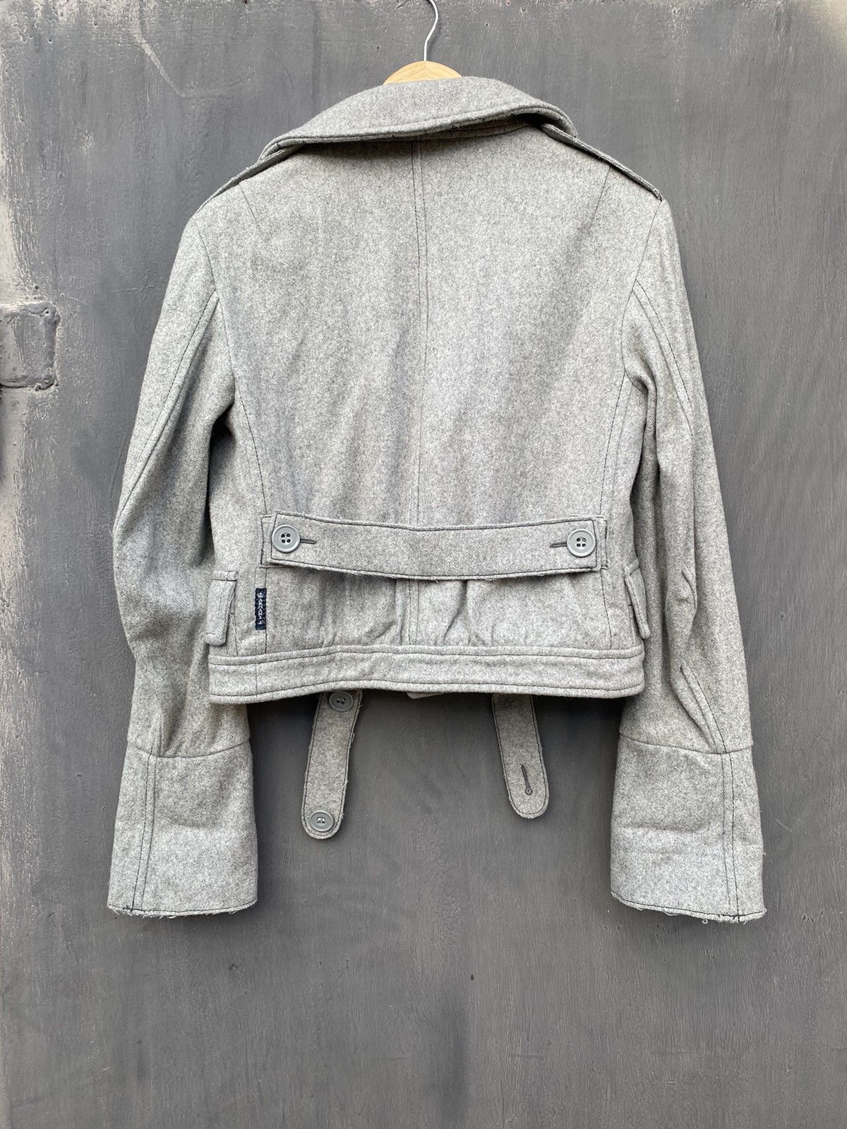 Armani Armani Jeans Vintage Wool gray biker jacket size 38 Size XS / US 0-2 / IT 36-38 - 7 Thumbnail