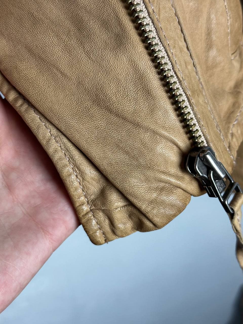 Allsaints Vintage Brown Allsaints Biker Leather Jacket Avant Garde Size M / US 6-8 / IT 42-44 - 9 Thumbnail