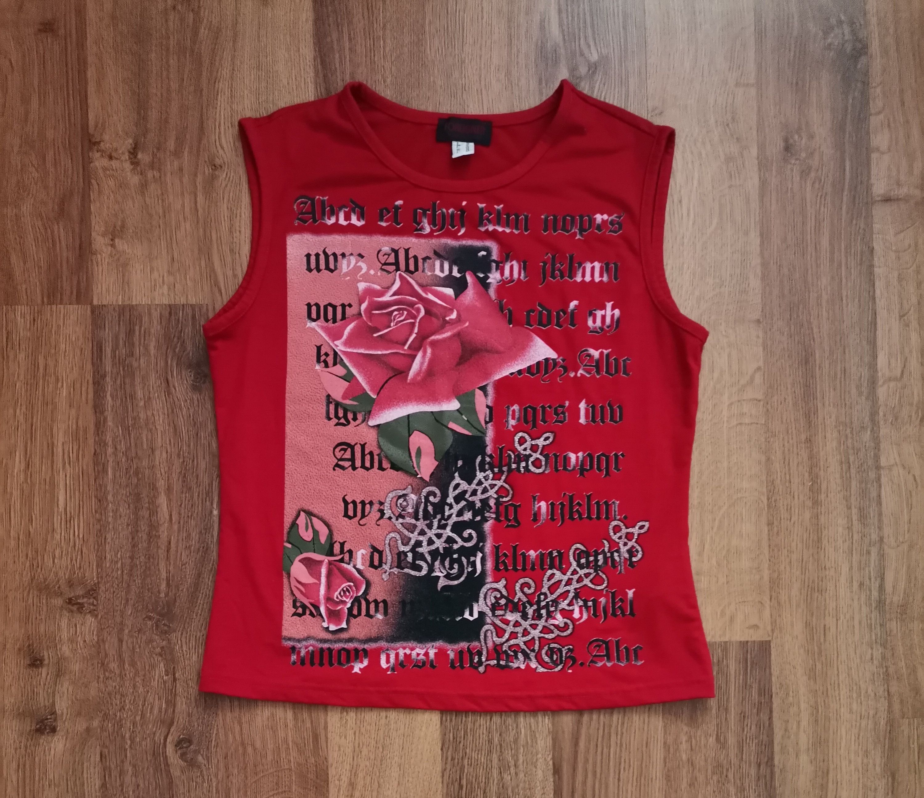 Vintage Vintage Foreigner Women's Floral Poem Tank Top Size M / US 6-8 / IT 42-44 - 1 Thumbnail