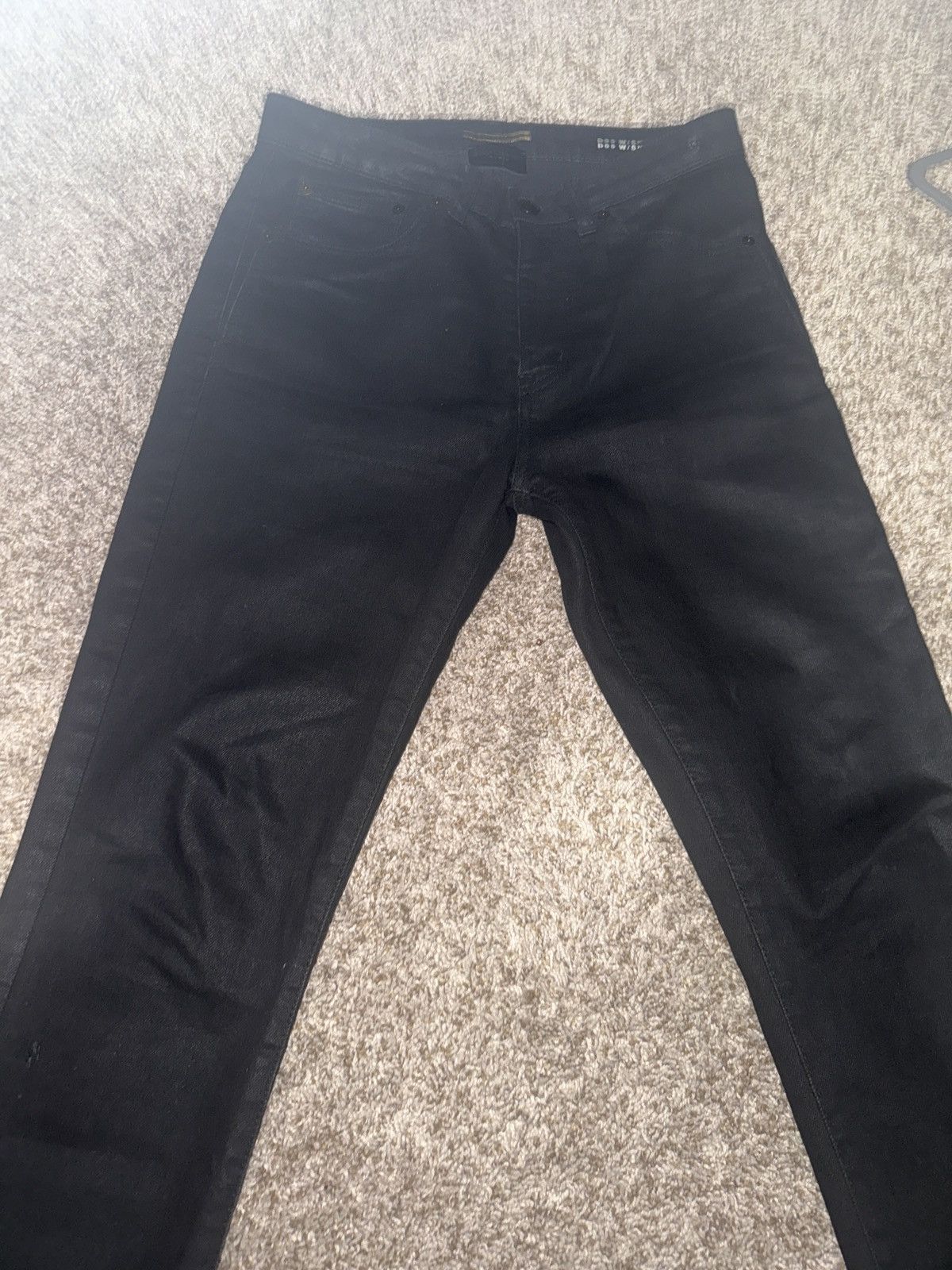 Saint Laurent Paris Saint Laurent Waxed Raw Hem Jeans - SS13 Size US 29 - 5 Thumbnail