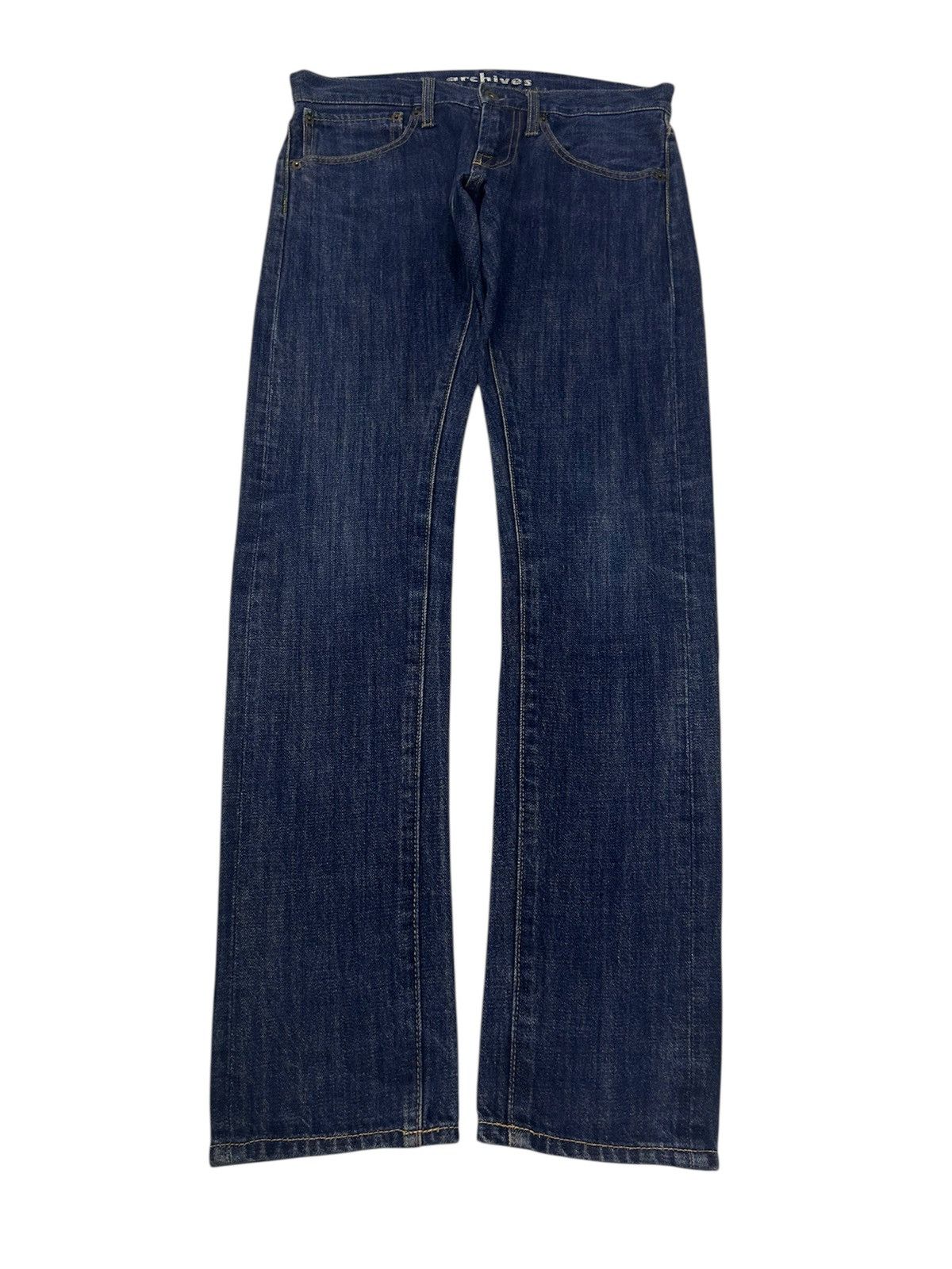 Japanese Brand Vintage Japanese Archives Denim Slim Fits Regular Jeans Size US 32 / EU 48 - 2 Thumbnail