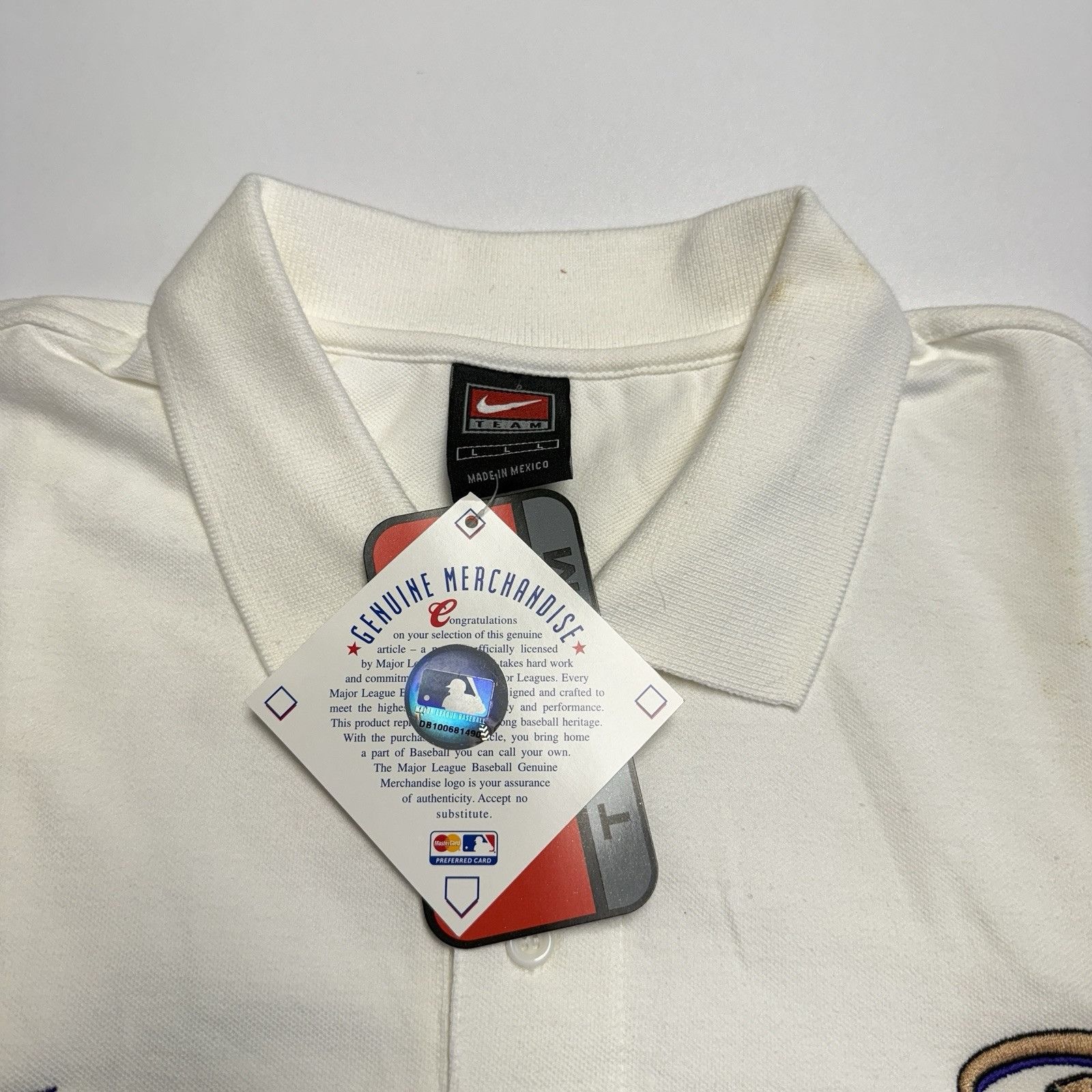 MLB Vintage Nike Arizona Diamondbacks Polo Shirt Mens Large Whit Size US L / EU 52-54 / 3 - 12 Thumbnail