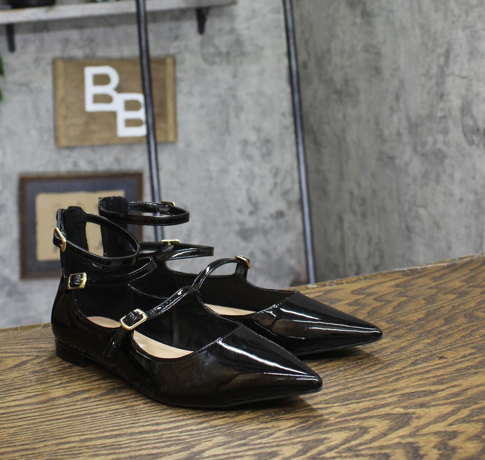 Other Inc International Concepts Valan Flats Black Patent 6.5m Size US 6.5 / IT 36.5 - 1 Thumbnail