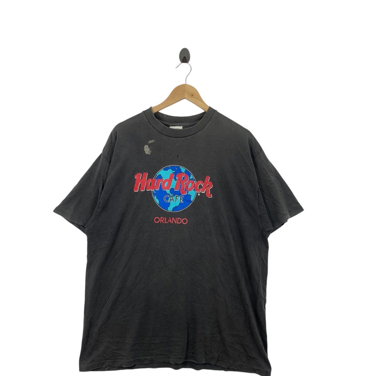 Hard Rock Cafe Vintage 1990s HARD ROCK CAFE Orlando Earth Logo Natural Sun Size US XL / EU 56 / 4 - 4 Thumbnail