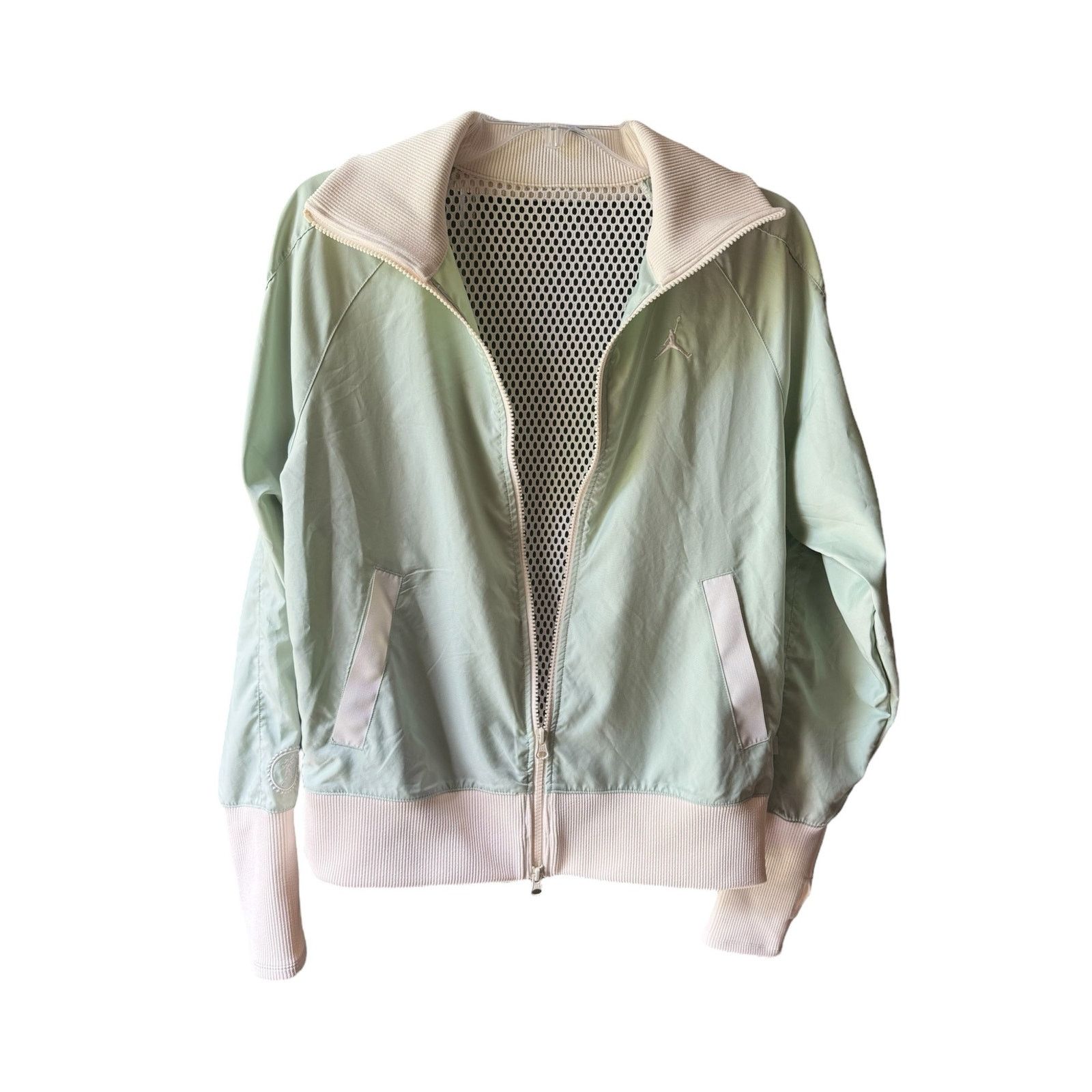Jordan Brand Air Jordan Bephies Track Women's Jacket Sage-Pale Ivory SZ M Size M / US 6-8 / IT 42-44 - 10 Thumbnail