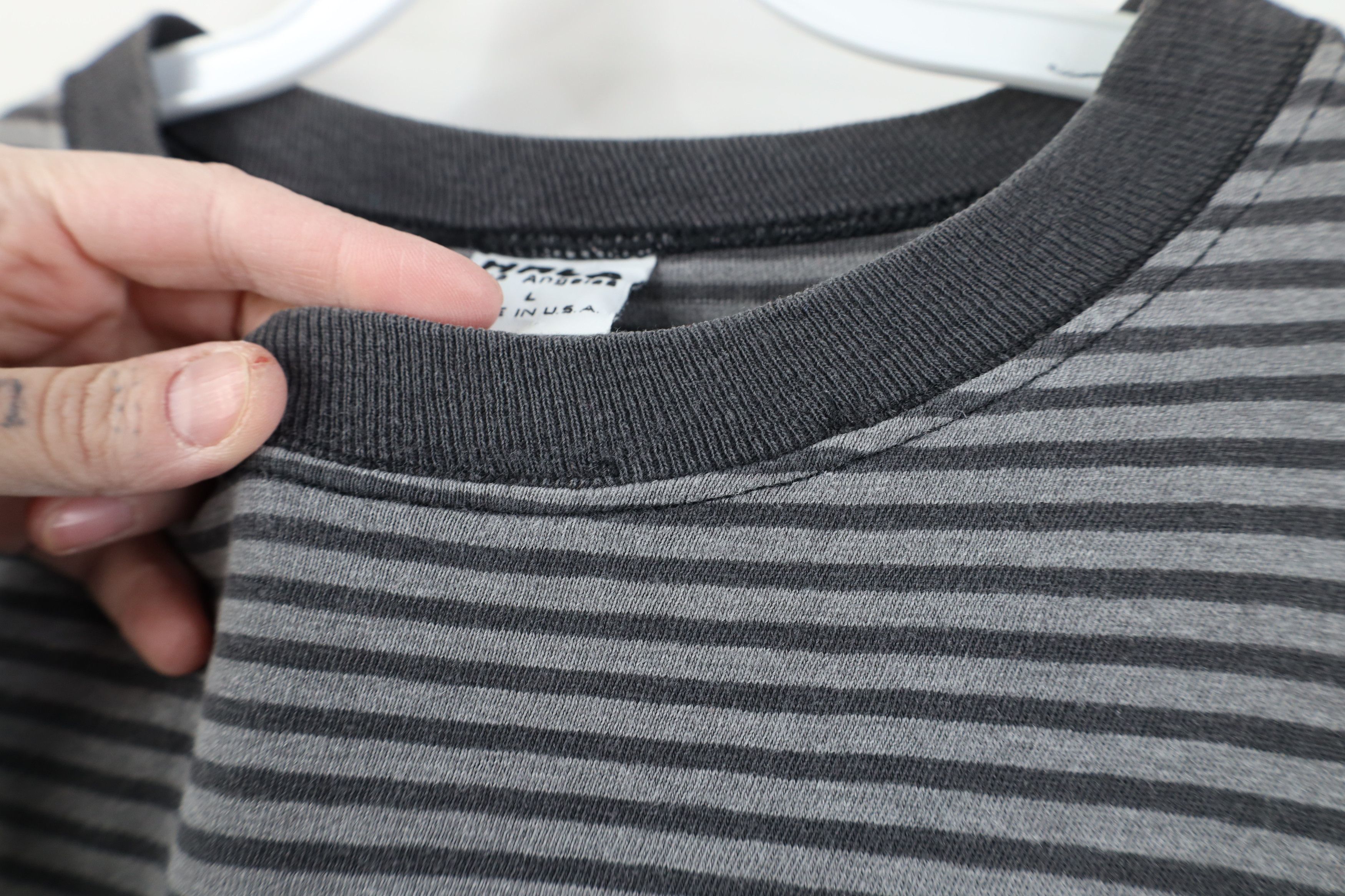 Vintage Vintage 90s Streetwear Spell Las Vegas Striped T-Shirt USA Size US L / EU 52-54 / 3 - 5 Thumbnail