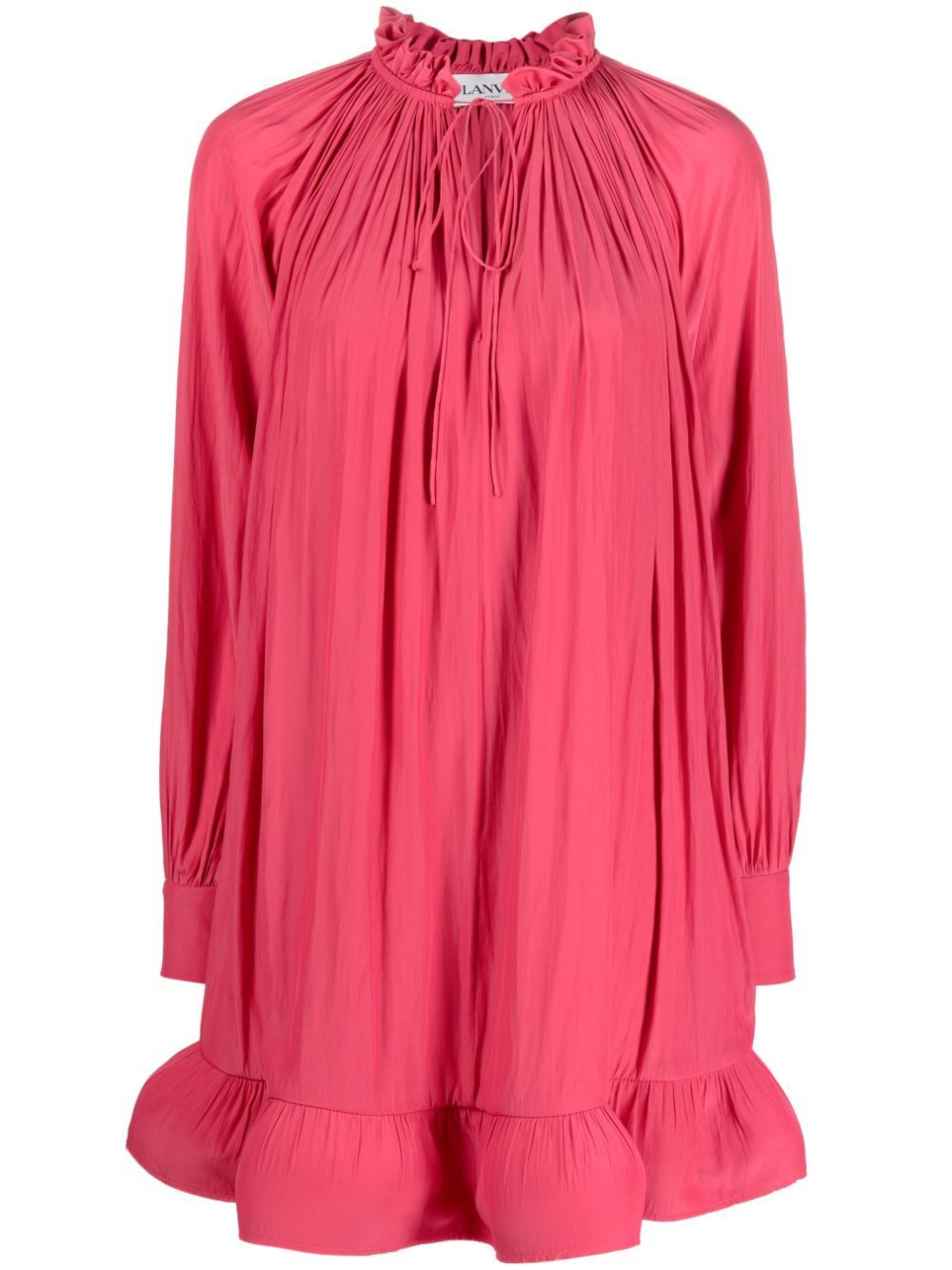 Lanvin RUFFLES SHORT DRESS Size S / US 4 / IT 40 - 1 Thumbnail