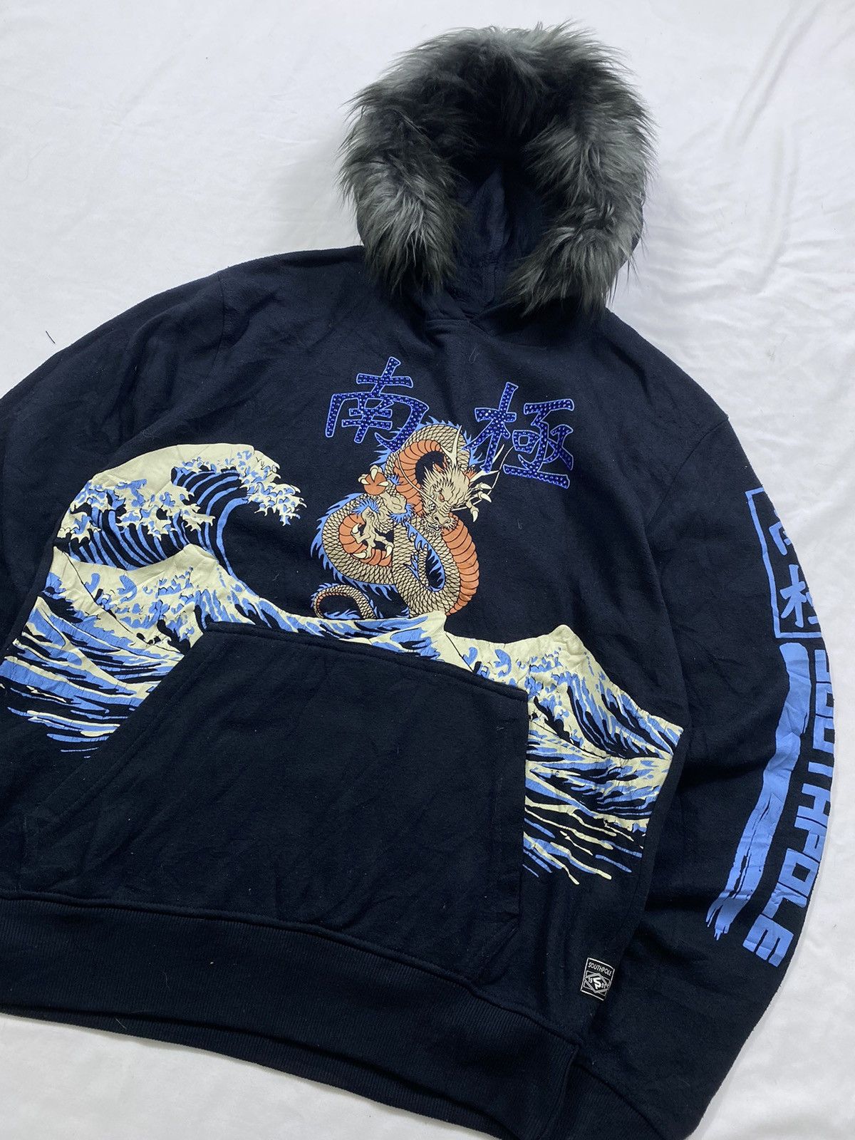 20471120 Japanese Dragon Southpole fur Hoodie ifsix style Size US L / EU 52-54 / 3 - 9 Thumbnail