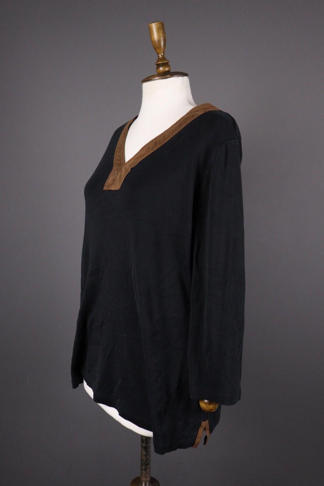 Lauren Ralph Lauren Lauren Ralph Lauren Black Long Sleeve Blouse Shirt Size 2X Size XXL / US 16-18 / IT 52-54 - 6 Thumbnail