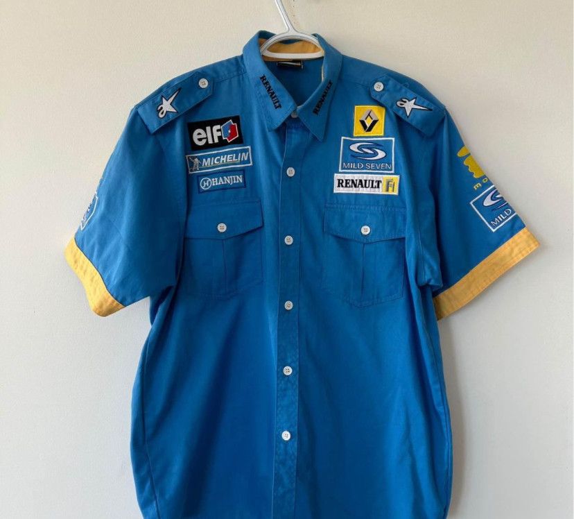 Old Renault button up shirt GOOD -PERFECT Condition+cleaned