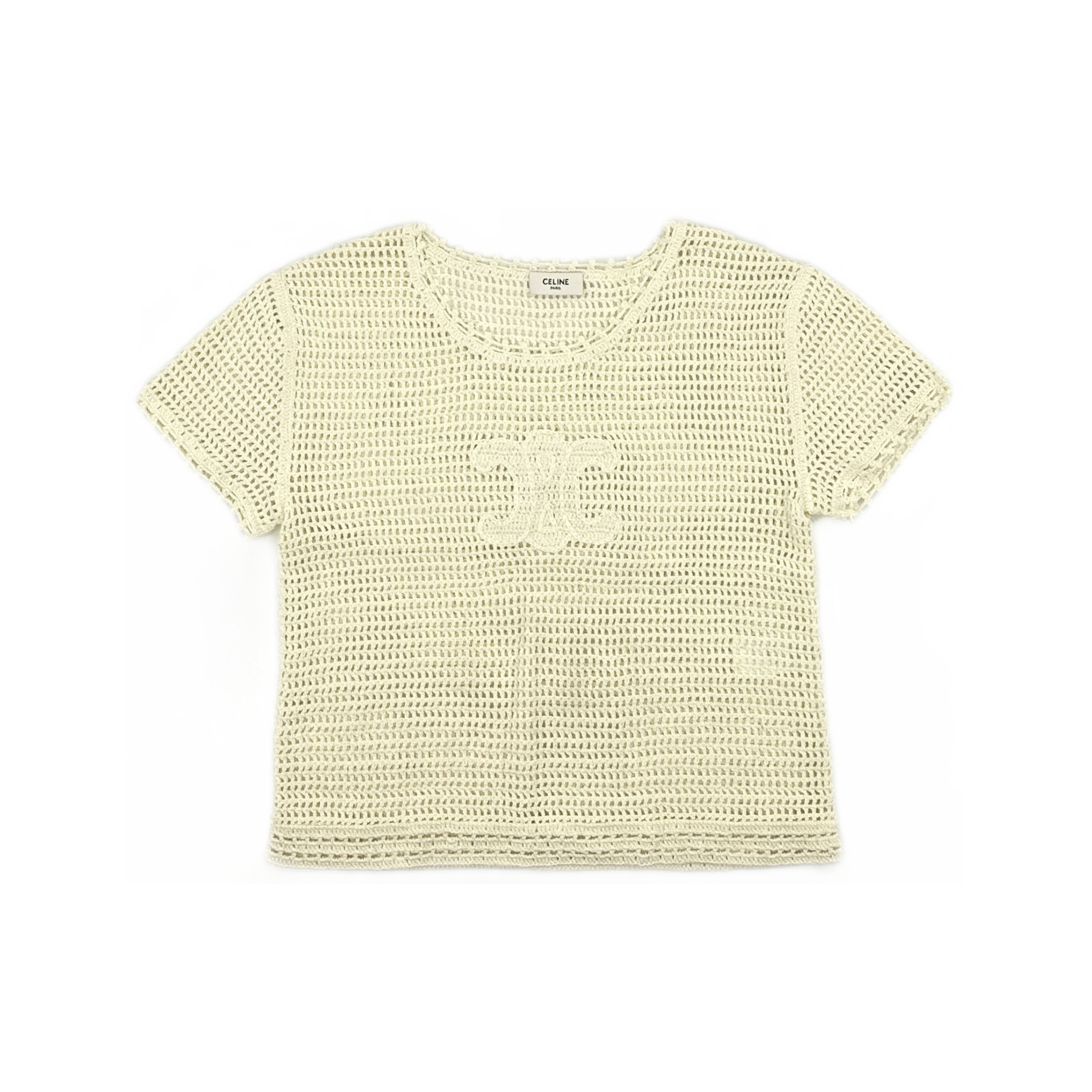 Celine Celine Crochet Logo Sweater Size S Size S / US 4 / IT 40 - 1 Thumbnail