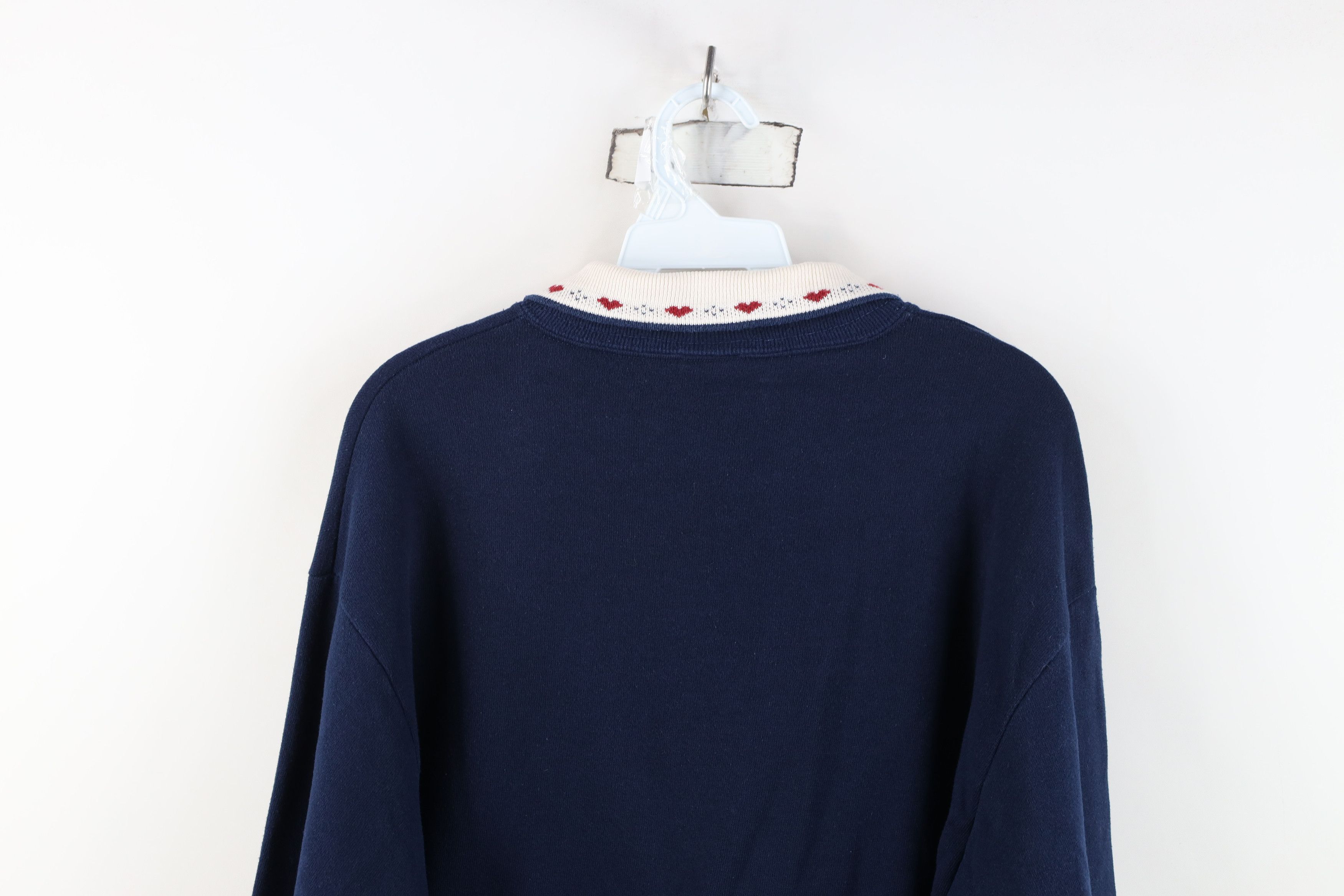 Vintage Vintage 90s Streetwear Bird Heart Collared Sweatshirt US Size M / US 6-8 / IT 42-44 - 14 Thumbnail