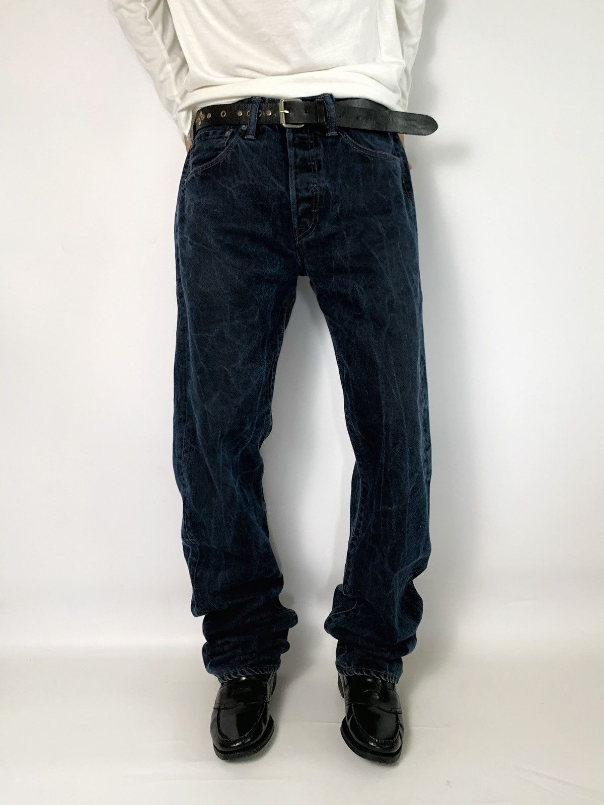 Levi's LEVIS STONEWASH acid JEANS 501 RARE Size US 31 - 16 Thumbnail