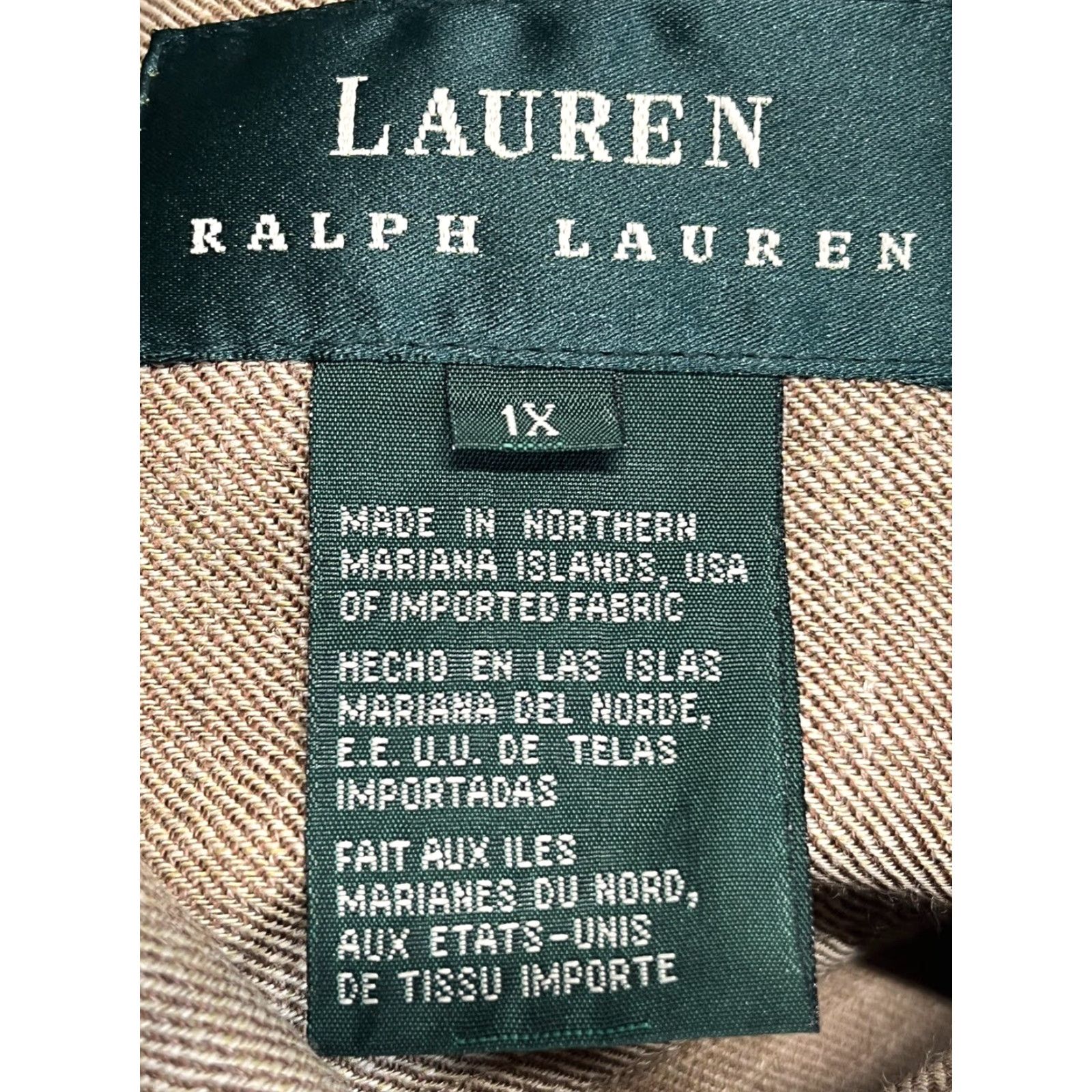 Ralph Lauren VINTAGE Lauren Ralph Lauren Shirt Jacket Shacket Womens 1X Plus Wool Linen Brown w/ Wool Lining Size XL / US 12-14 / IT 48-50 - 6 Thumbnail