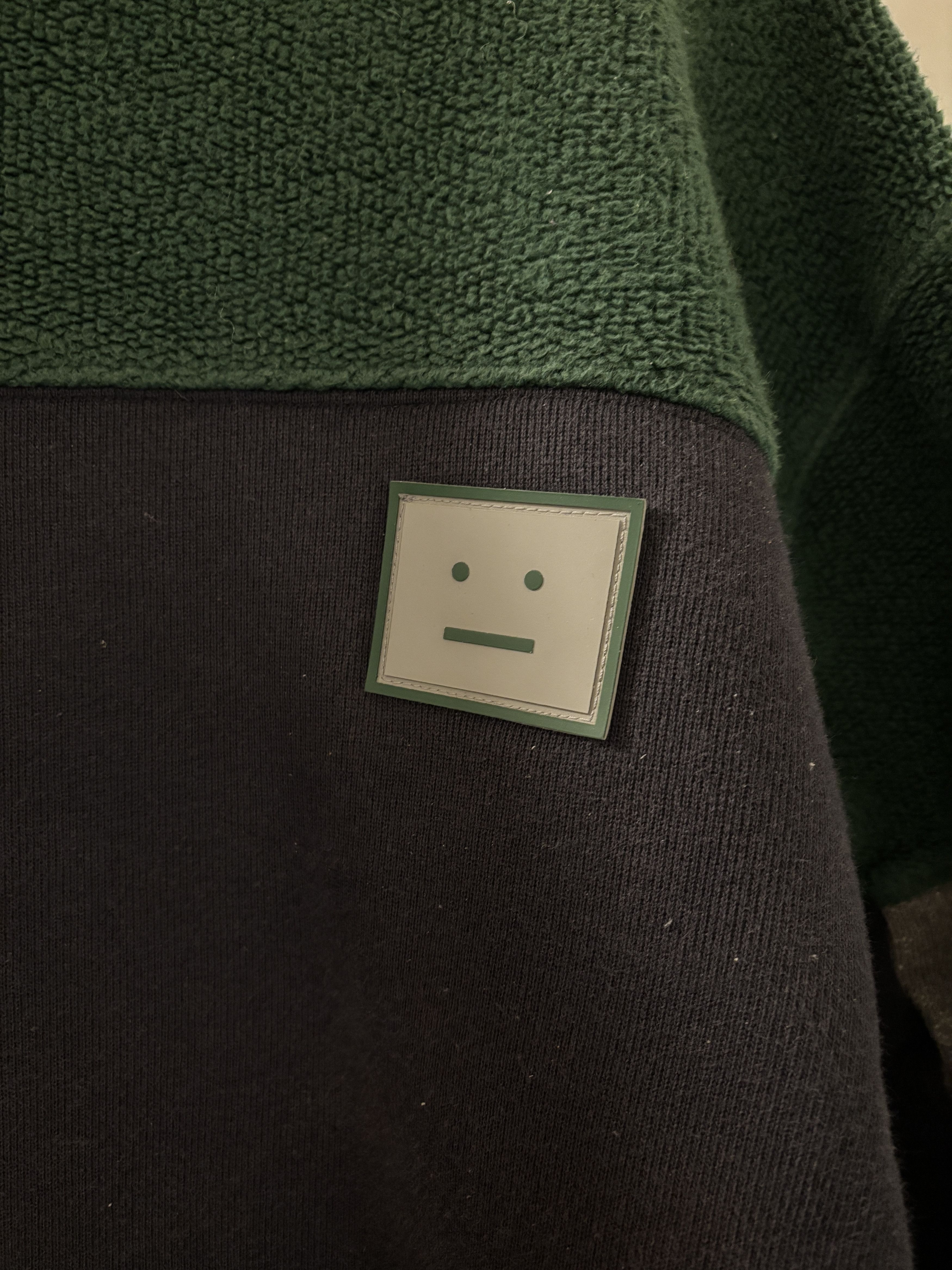 Acne Studios Fillmore Face Fleece Crewneck Sweatshirt (FW2020) Size US S / EU 44-46 / 1 - 3 Thumbnail