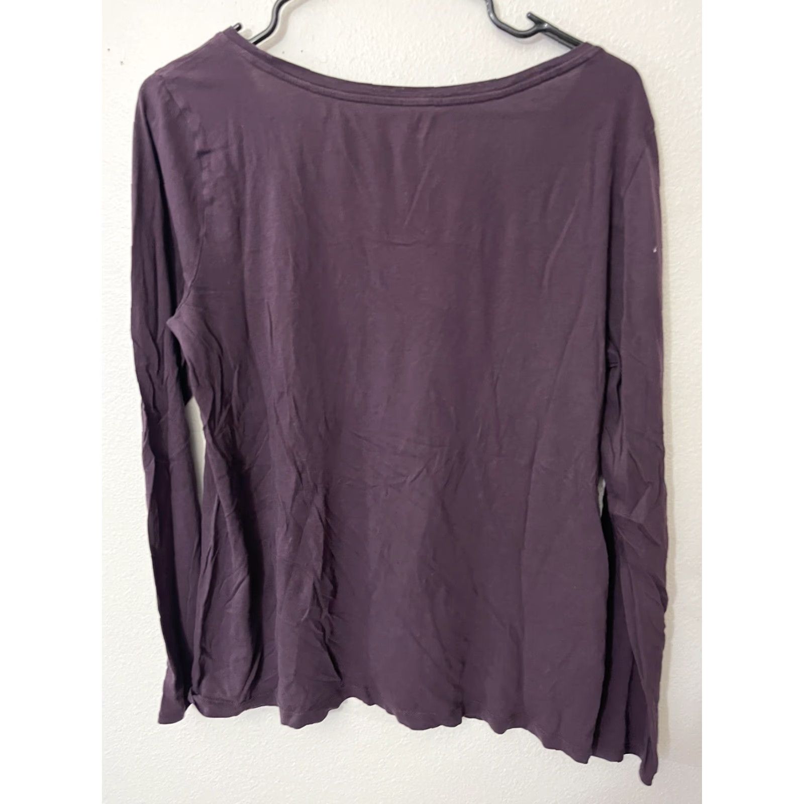 Loft VINTAGE LOFT Burgundy Long Sleeve Sweater Women Large Casual Oversized Crew Size L / US 10 / IT 46 - 2 Thumbnail