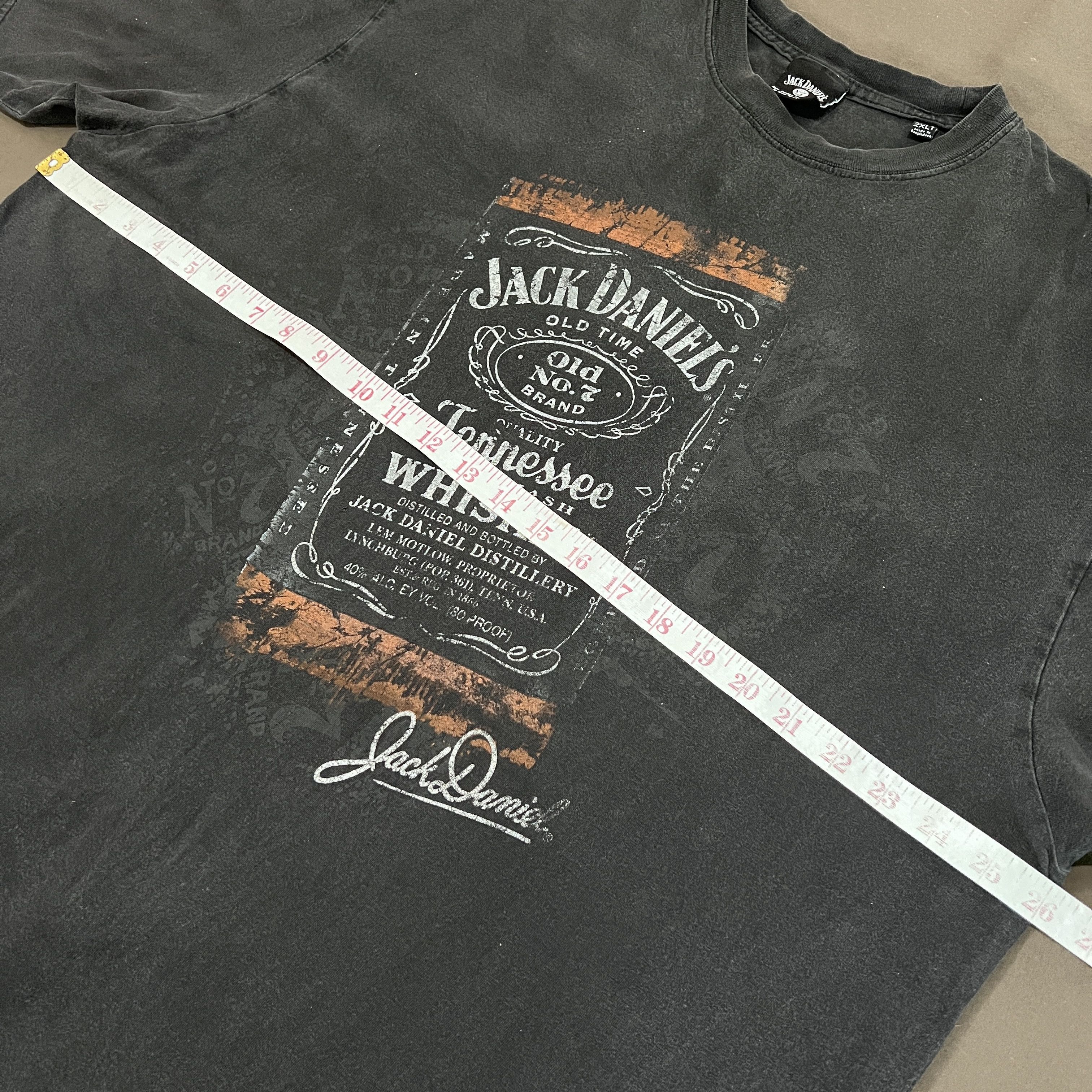 Japanese Brand Vintage Y2K Jack Daniels Promo Tee 2XL Faded Oversized Size US XXL / EU 58 / 5 - 9 Thumbnail