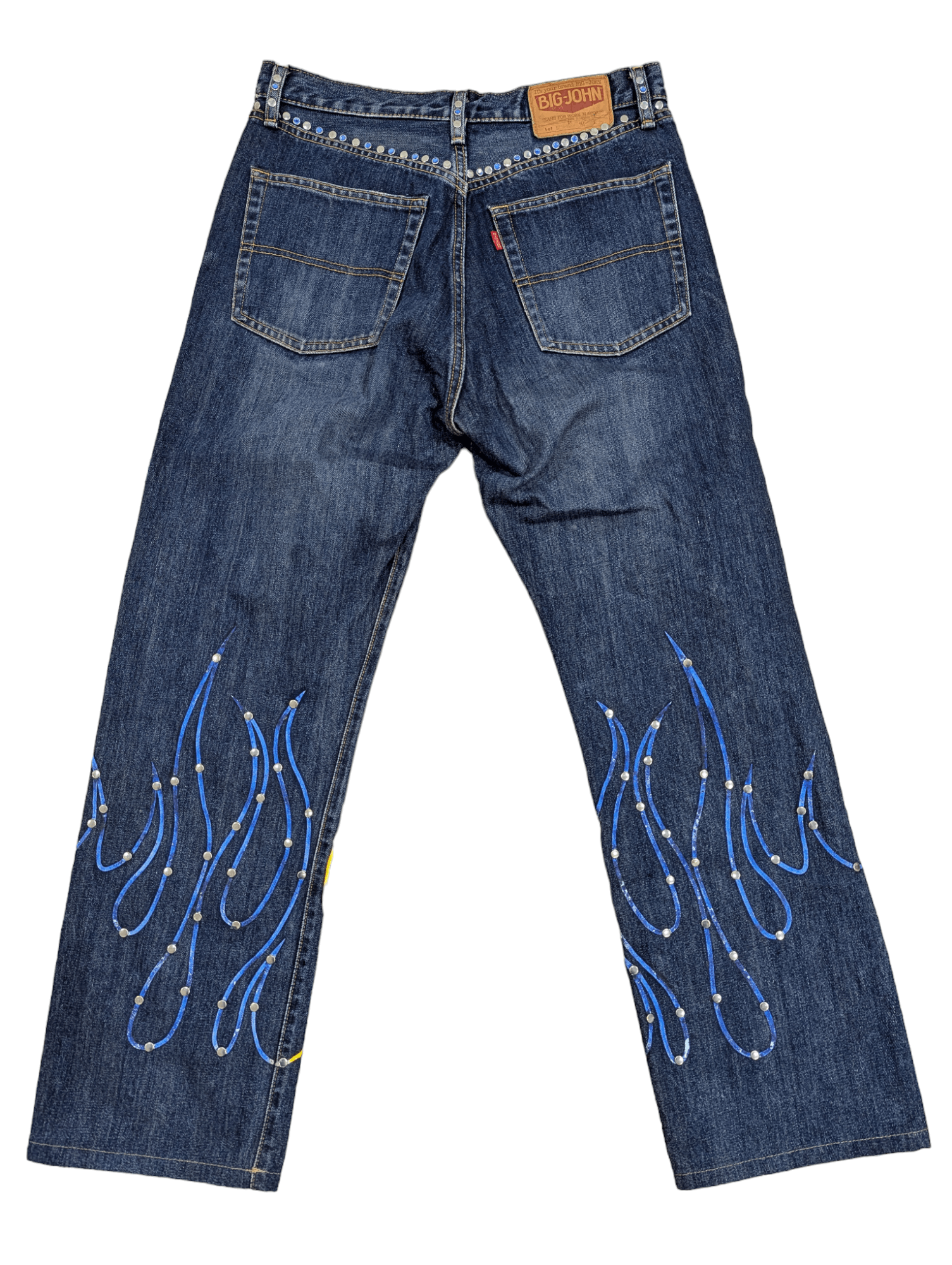 Big John Big John Flare Jeans Studded Flame Denim Size US 32 / EU 48 - 2 Thumbnail