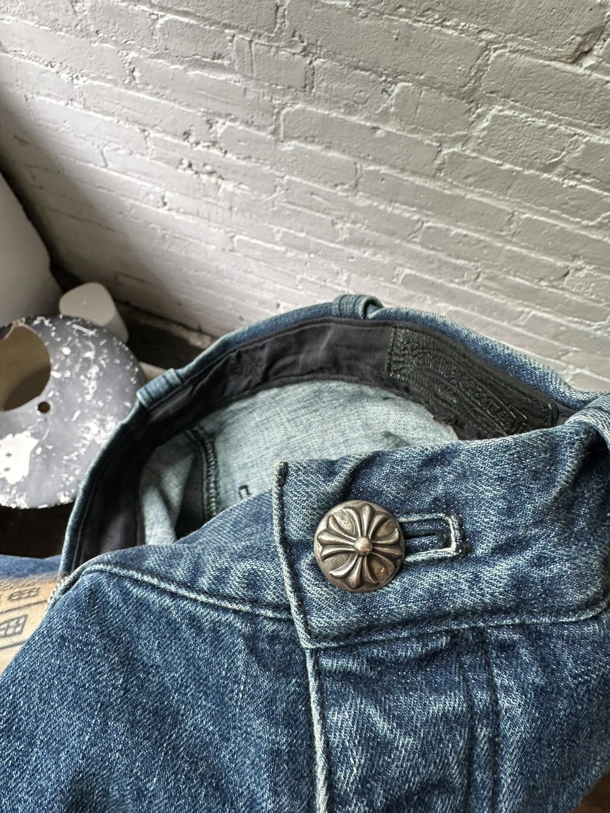 Chrome Hearts Chrome Hearts Double Knee Denim Shorts Size US 29 - 9 Thumbnail