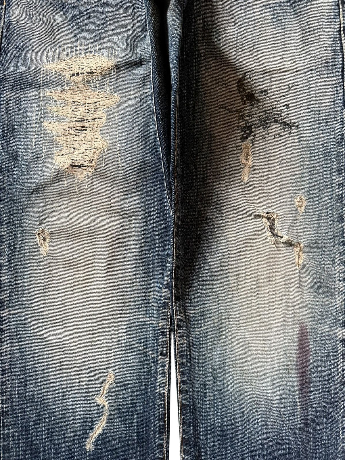 Edwin Vintage Edwin 504 Punk Distressed Baggy Jeans Size US 31 - 3 Thumbnail
