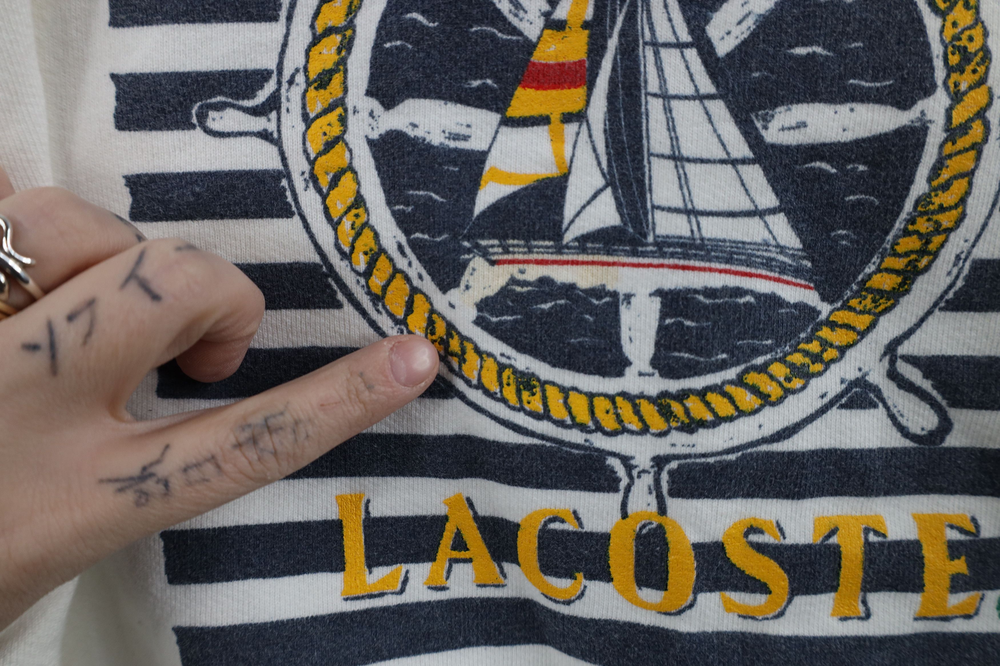 Lacoste × Vintage Vintage 80s Izod Lacoste Spell Croc Logo Sailing Sweatshirt Size US M / EU 48-50 / 2 - 6 Thumbnail