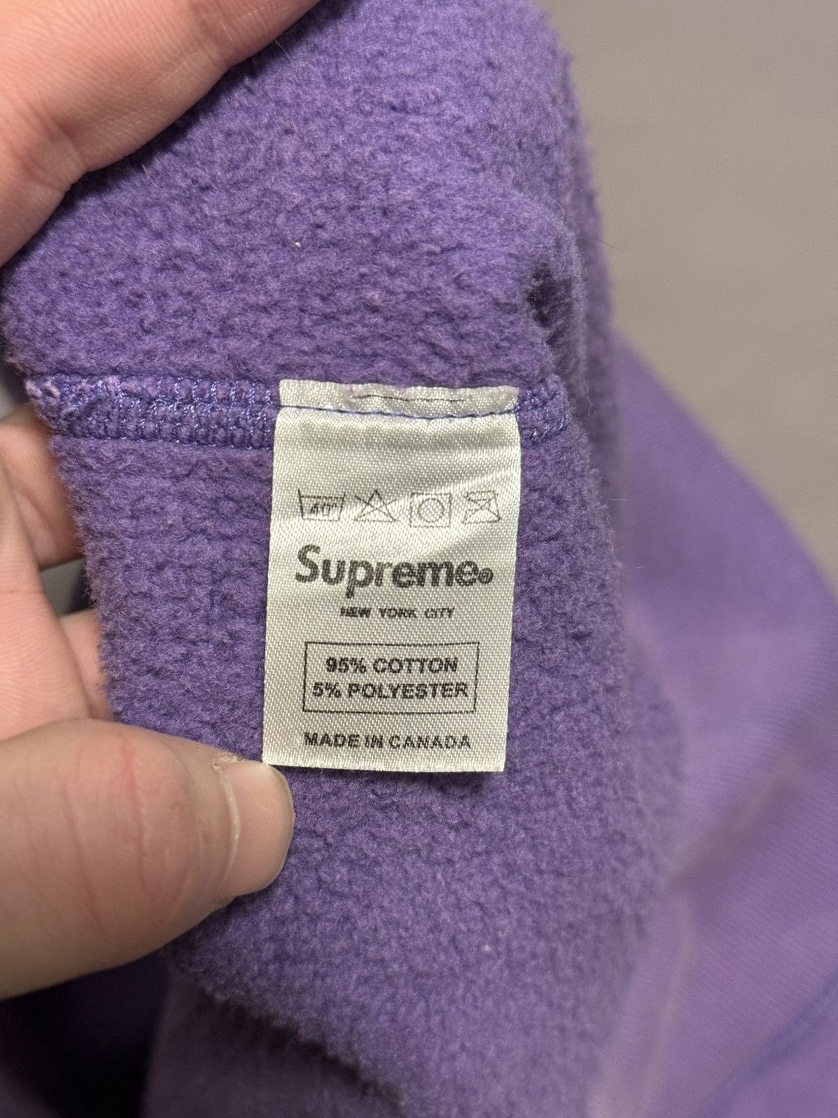 Supreme Supreme 2005 teal on purple box logo crewneck Size US M / EU 48-50 / 2 - 7 Thumbnail