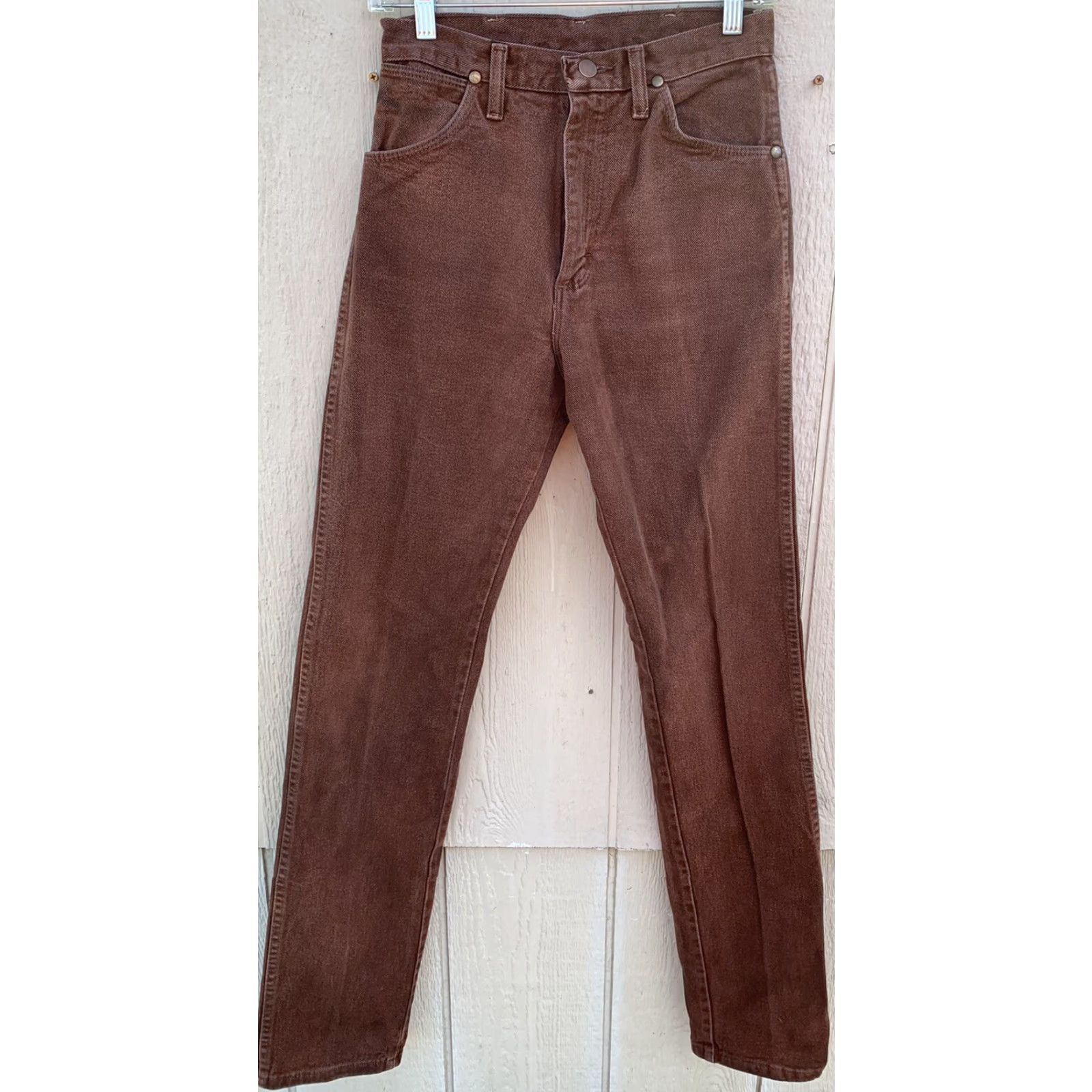 Wrangler VINTAGE Wrangler Jeans High Waist Brown size 7 X 36 27 in Waist 35.5 in Inseam Womens? (No gender specified) Size 28" / US 6 / IT 42 - 6 Thumbnail