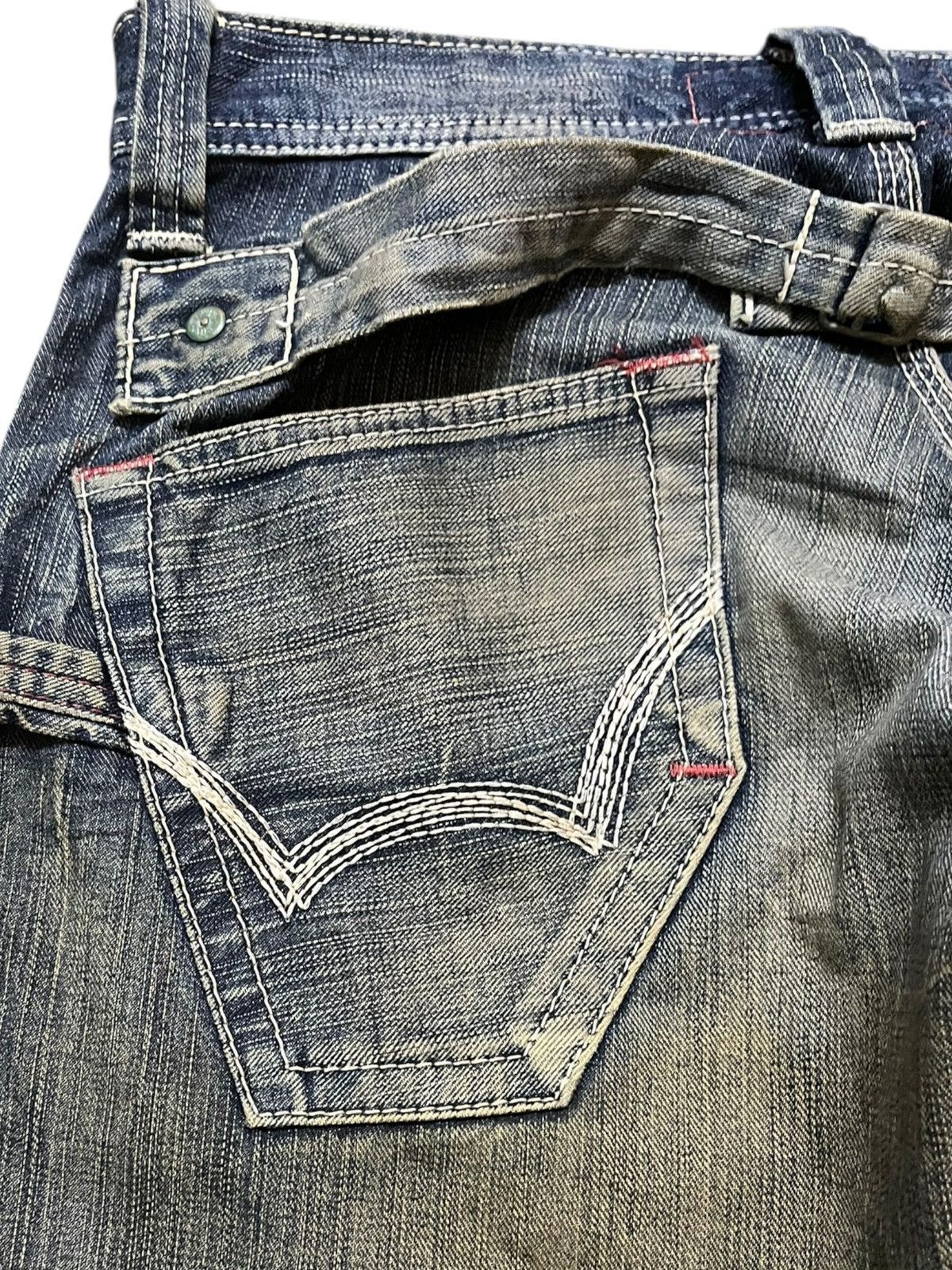 Edwin Vintage Edwin 503 Blue Trip Mudwash Short Denim Size US 30 / EU 46 - 7 Thumbnail