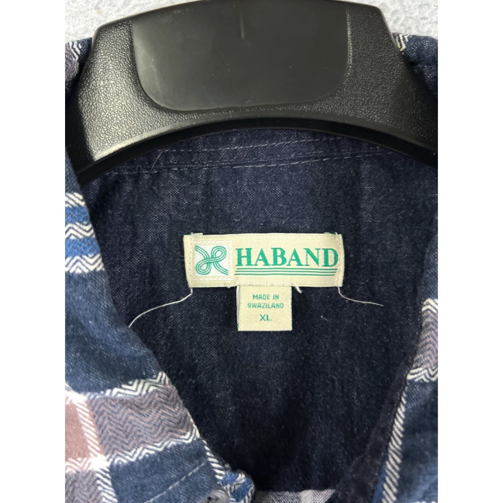 Haband VINTAGE Haband Button-Up Shirt Mens Flannel 100% Cotton Plaid Green Beige XL Blue Chest 44in Camping Outdoor Casual Workwear Buttons Pockets 3X? Size US XL / EU 56 / 4 - 3 Thumbnail