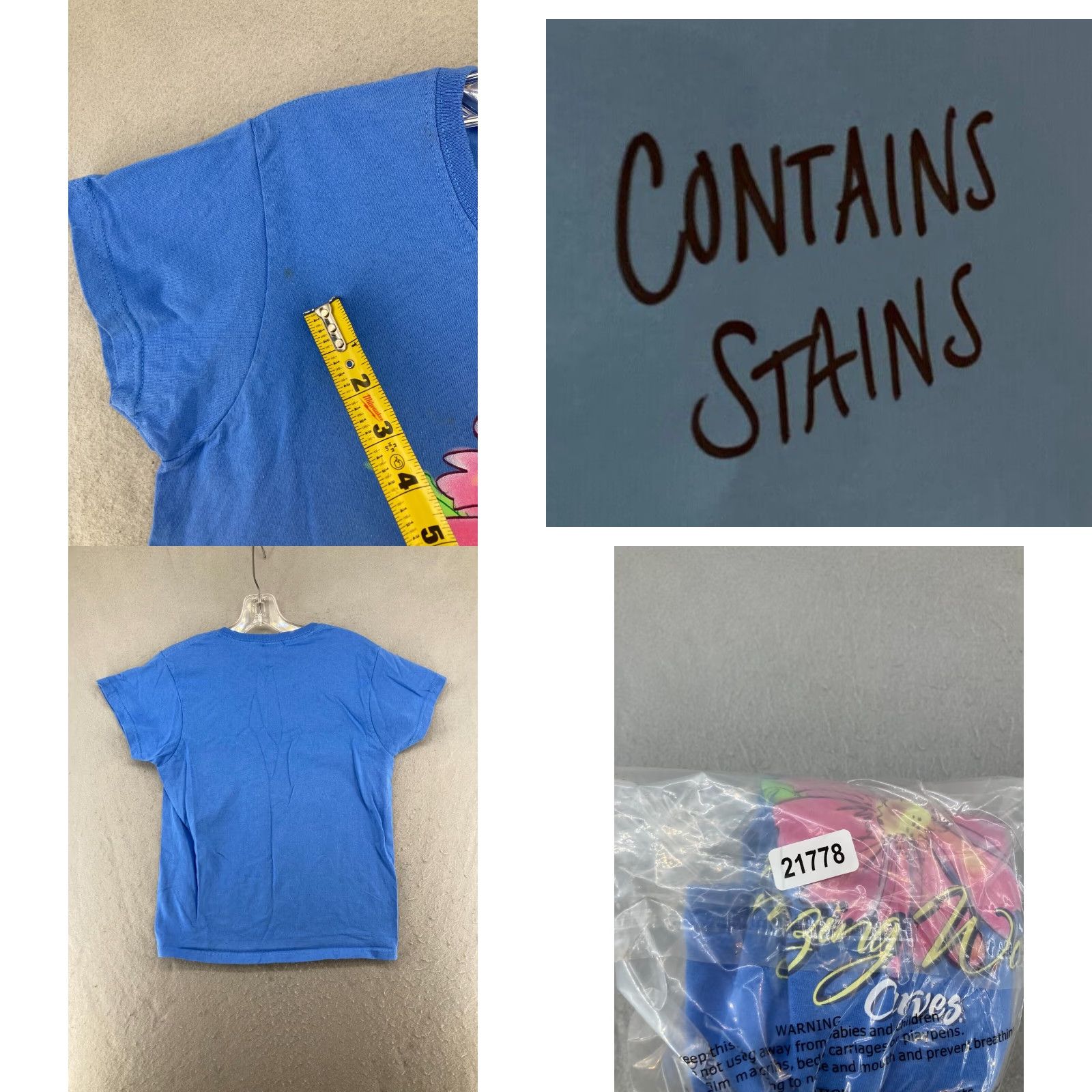 Vintage VINTAGE Curves Womens TShirt Small Blue Daisy Amazing Woman Floral Y2K Size S / US 4 / IT 40 - 8 Thumbnail