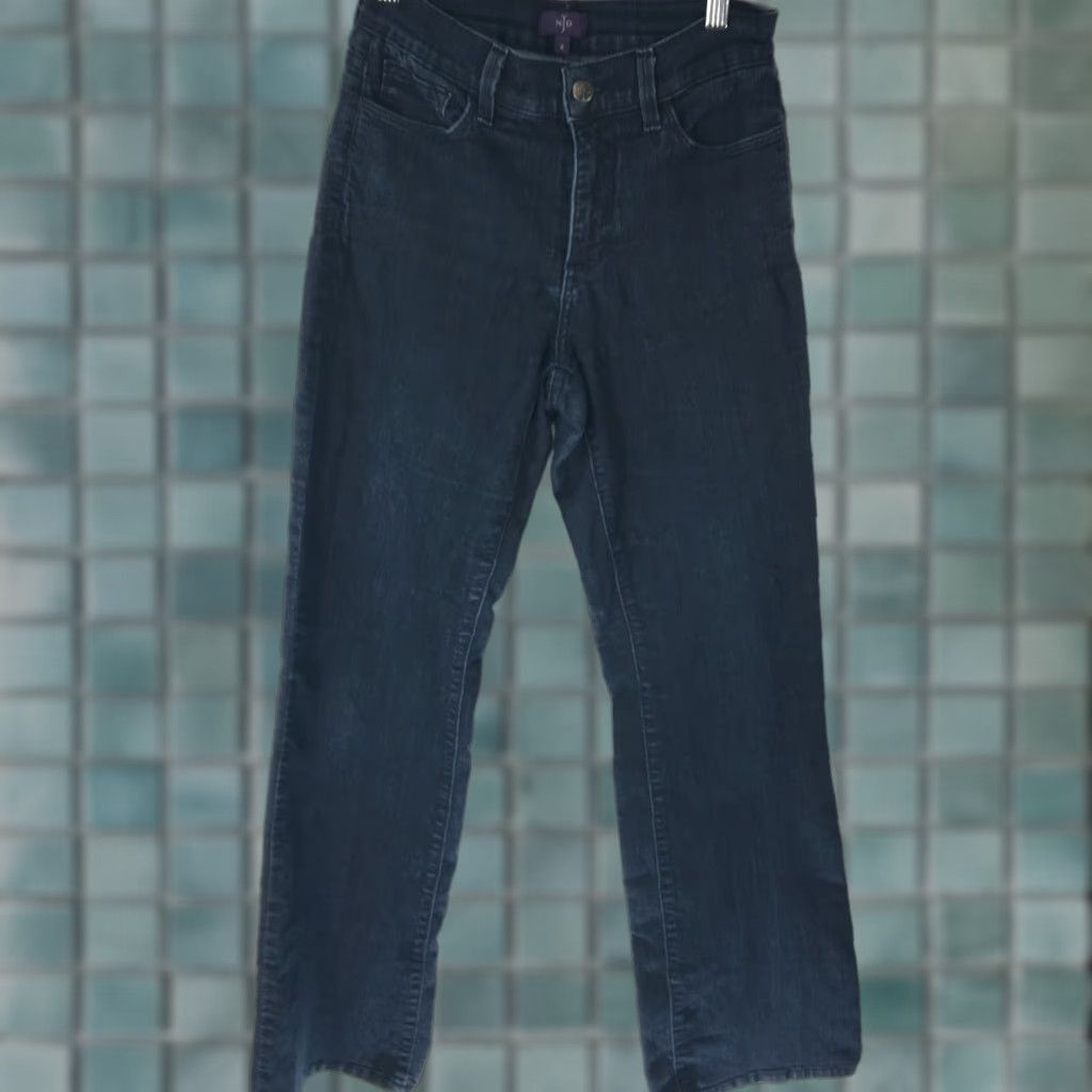 NYDJ NYDJ Womens Casual Low Rise Straight Leg Regular Fit Blue Denim Jeans Size 4 Size 27" / US 4 / IT 40 - 1 Thumbnail