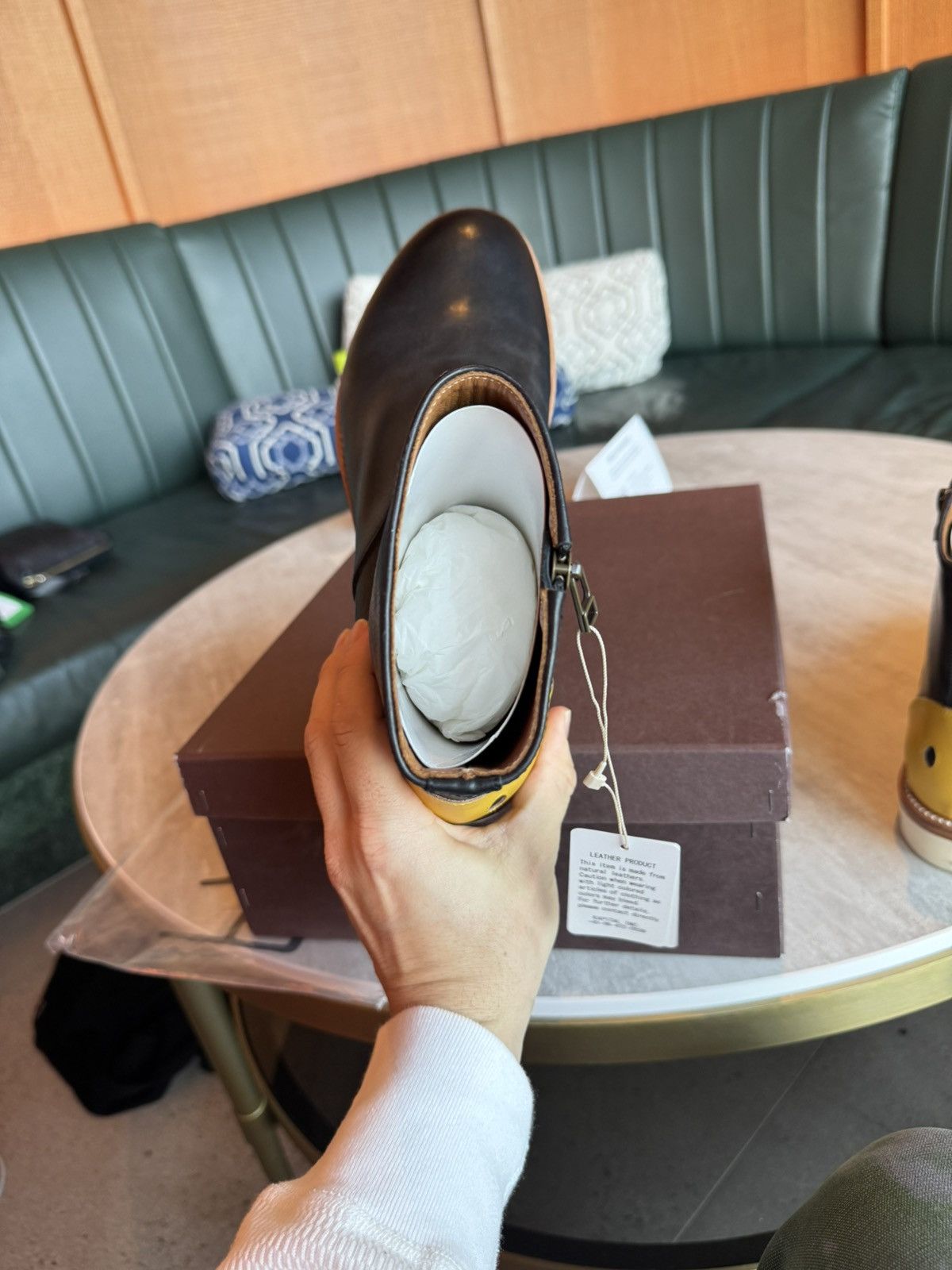 Kapital × Kapital Kountry Smiley Leather Chelsea Boots Size US 11 / EU 44 - 4 Thumbnail