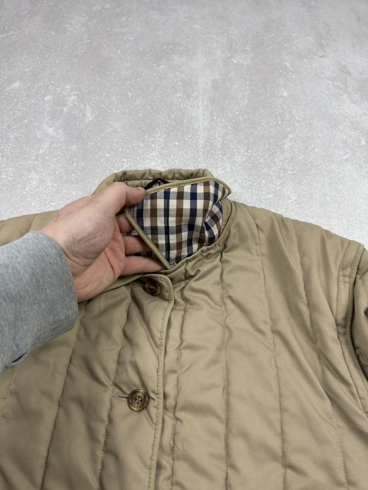 Aquascutum Vintage Aquascutum Quilted 2 in 1 Beige Jacket Gilet Nova Size M / US 6-8 / IT 42-44 - 19 Thumbnail